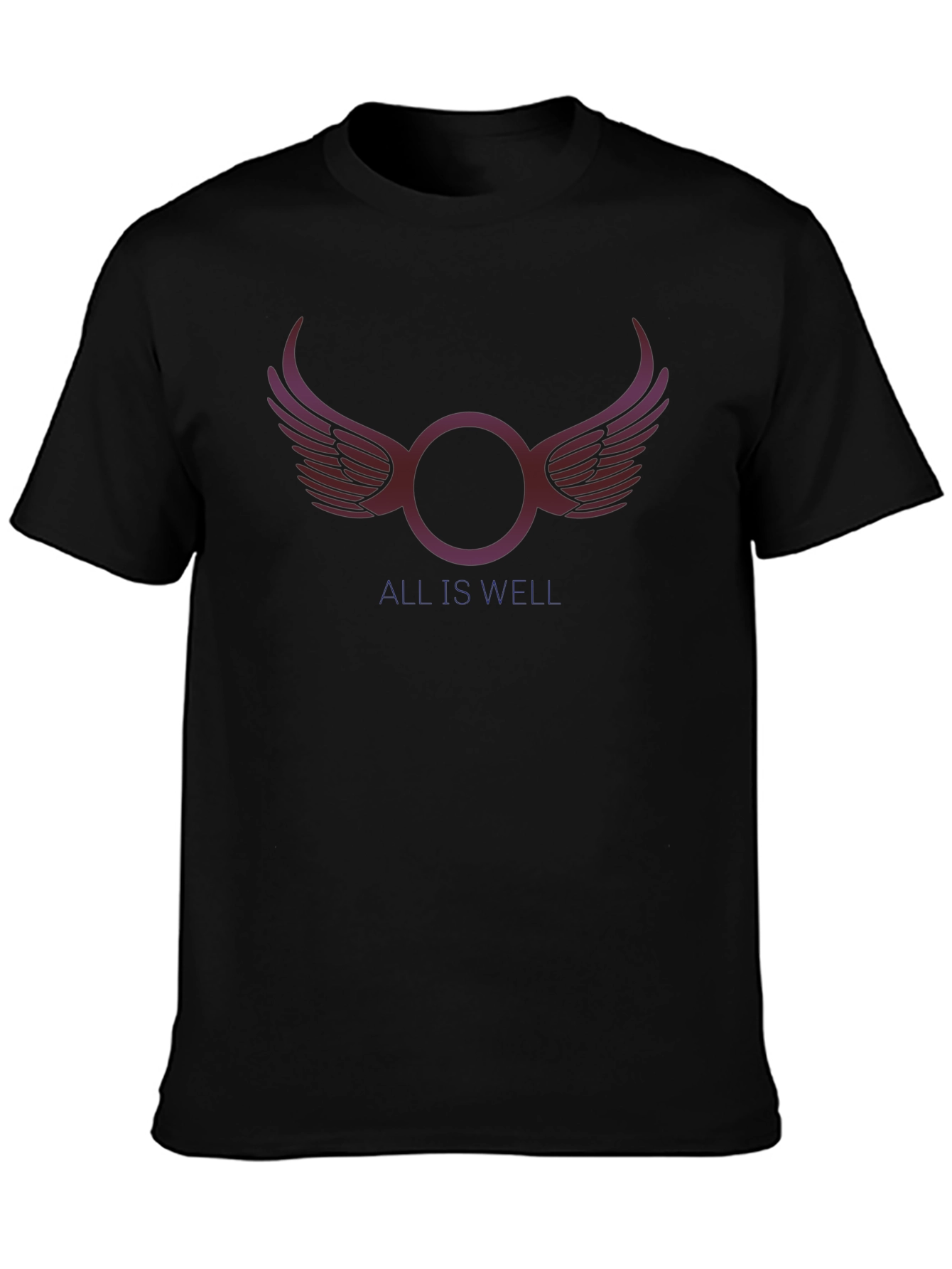 All Is Well Graphic Print Black T-Shirt