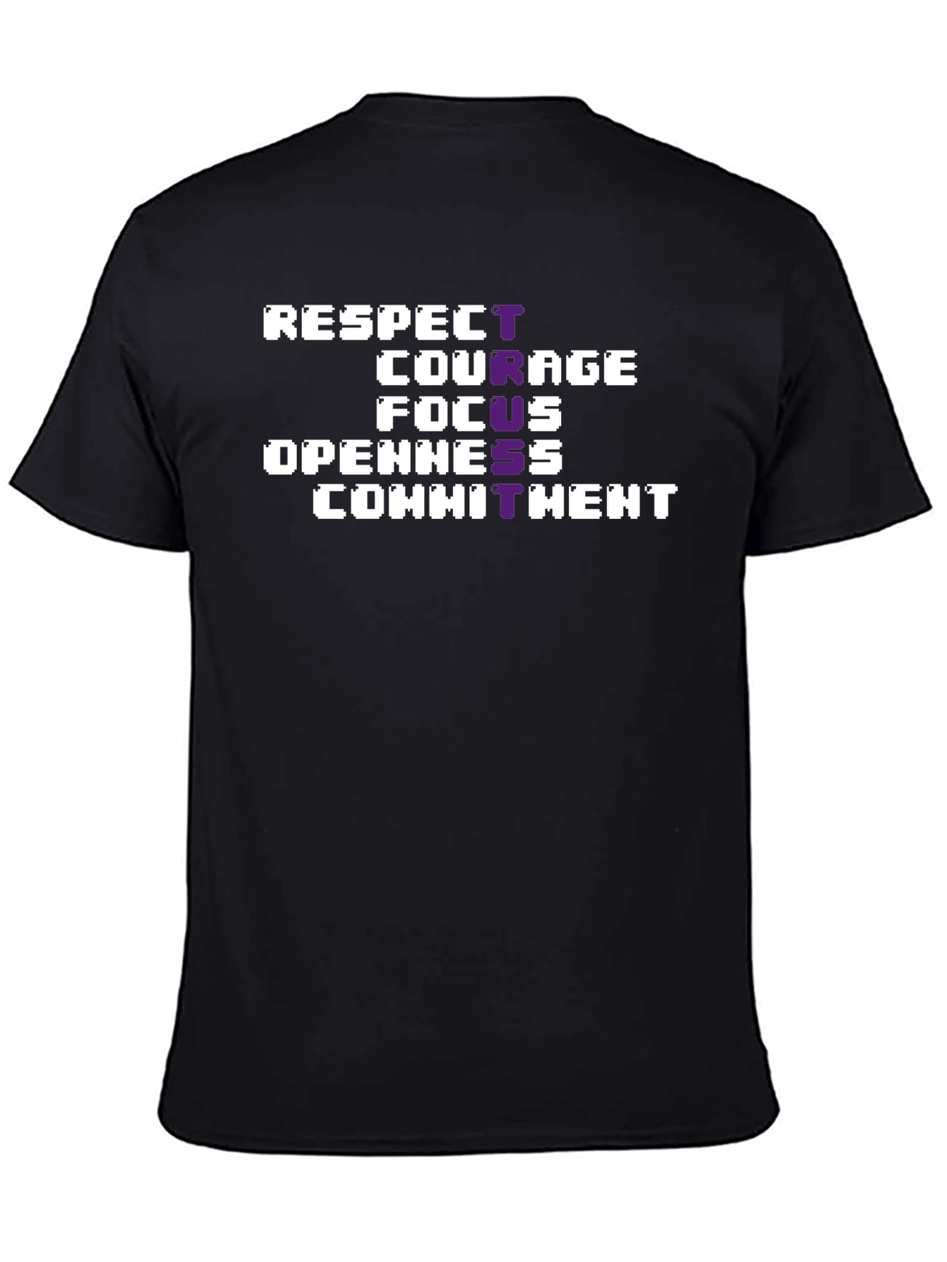 Respect Courage Focus Graphic Tee - Black