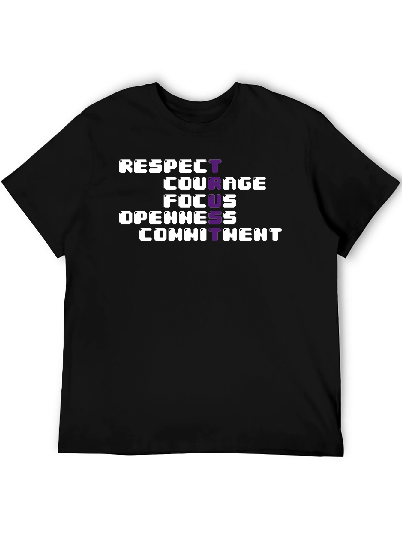 Respect Courage Focus Graphic Tee - Black