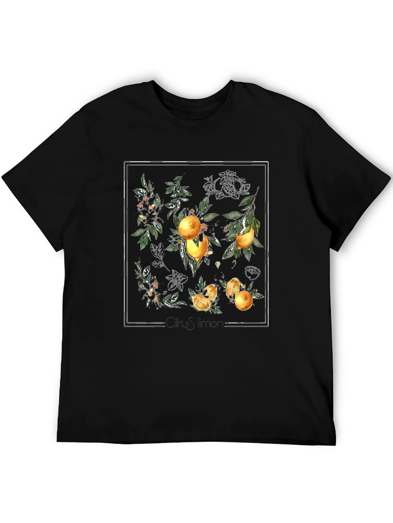 Citrus Limon Graphic Tee - Trendy Botanical Design