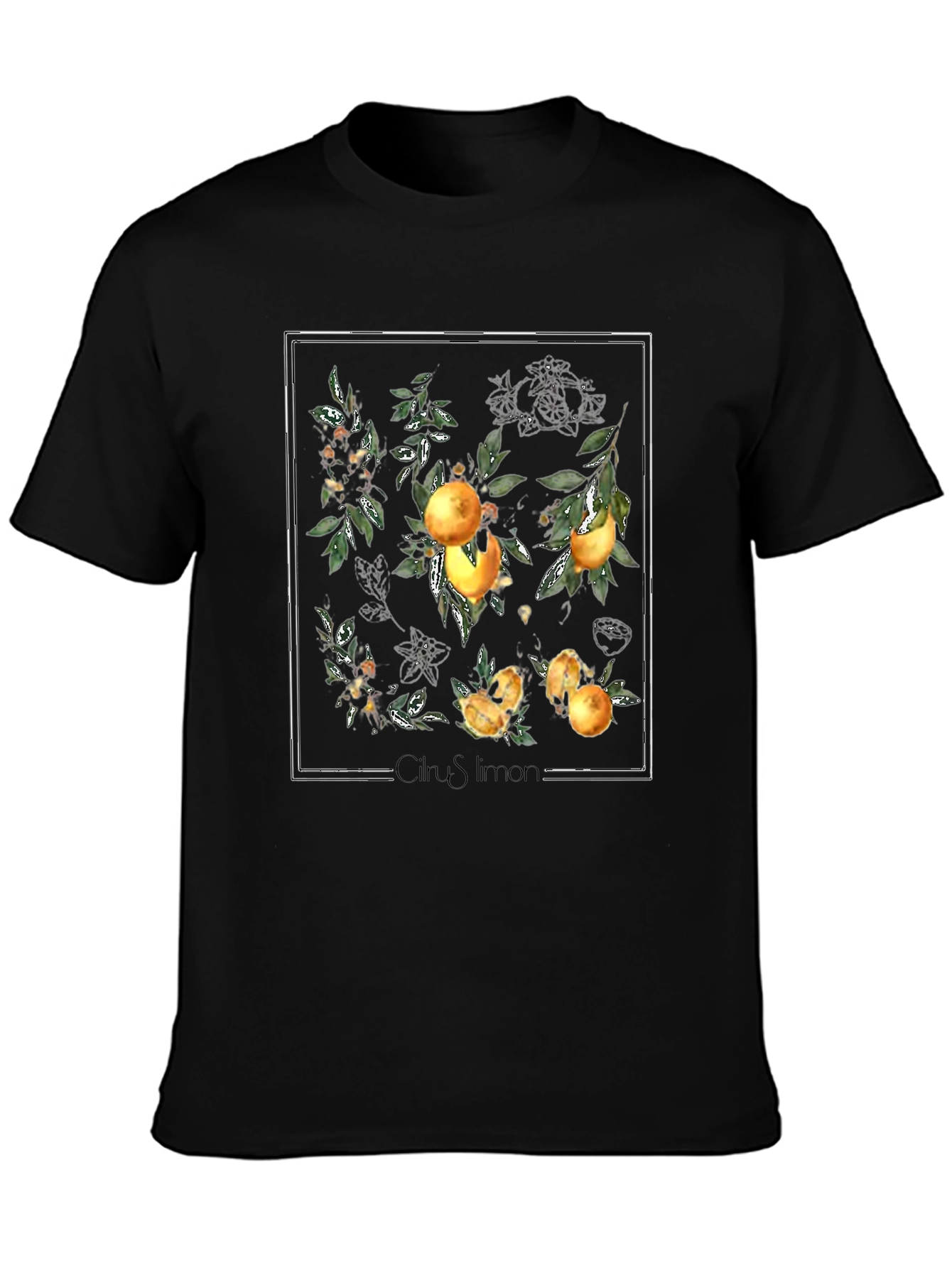 Citrus Limon Graphic Tee - Trendy Botanical Design