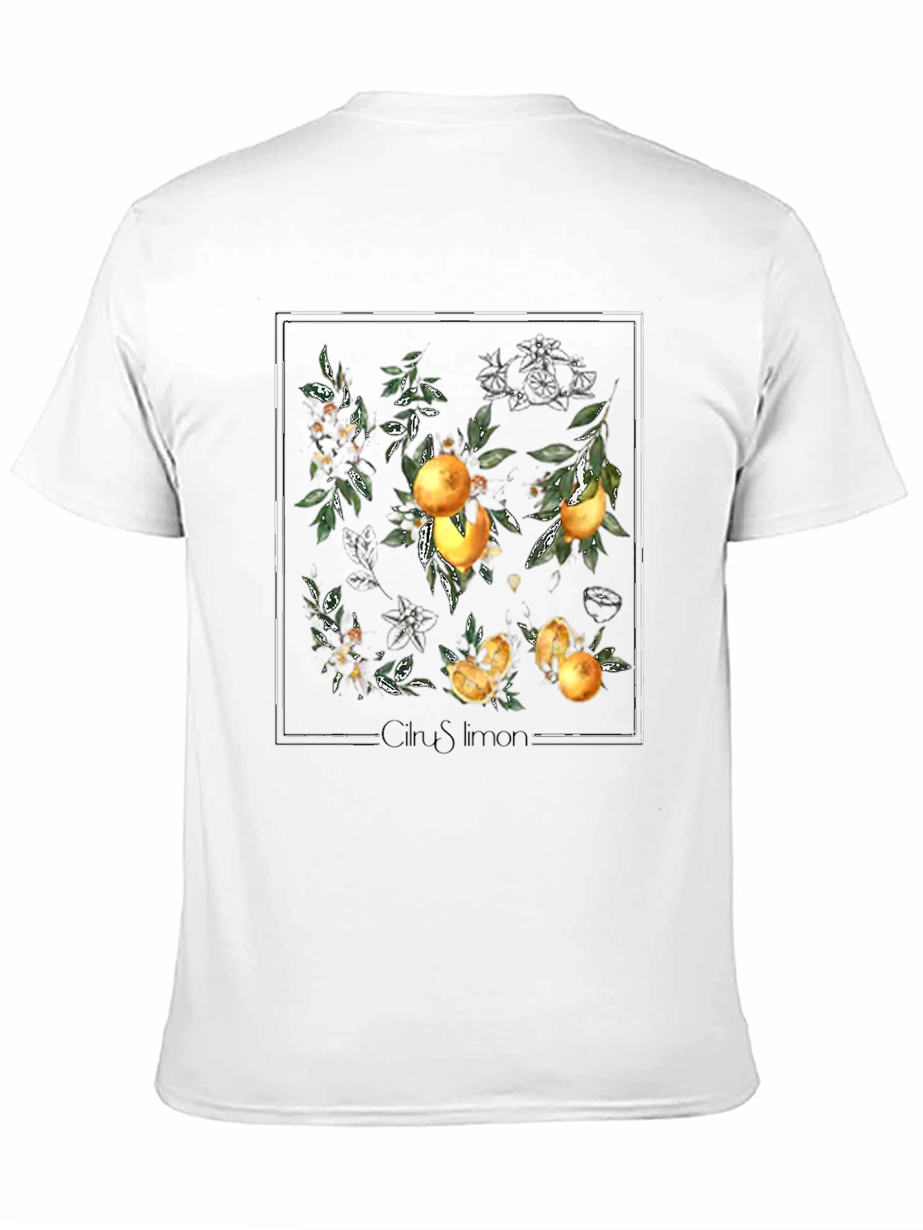 Citrus Limon Graphic Tee - Trendy Botanical Design