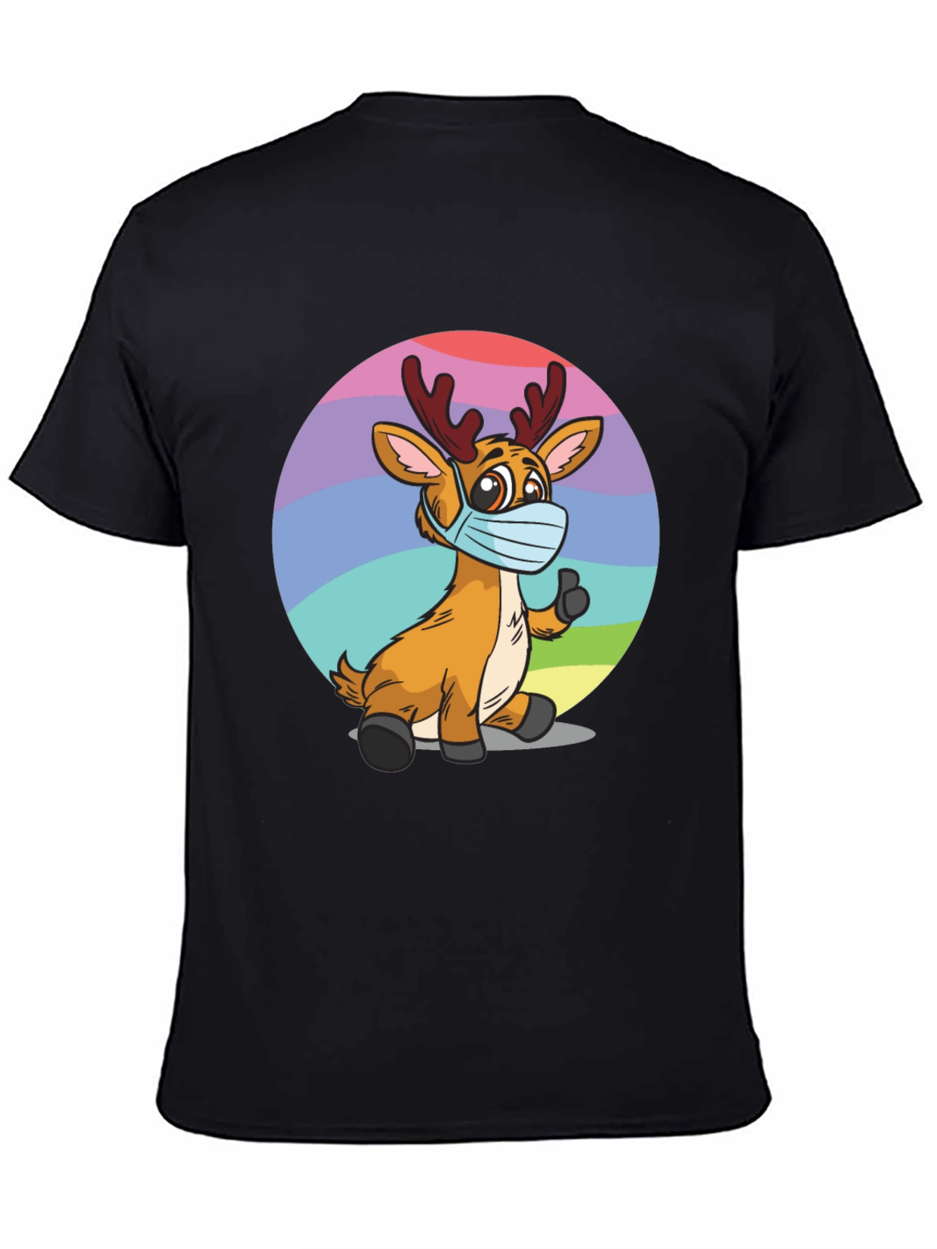 Reindeer Wearing Mask Graphic Tee