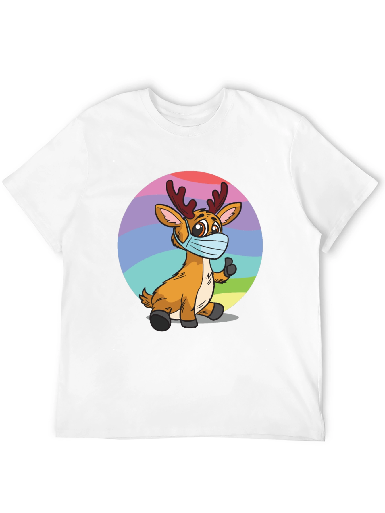Reindeer Wearing Mask Graphic Tee