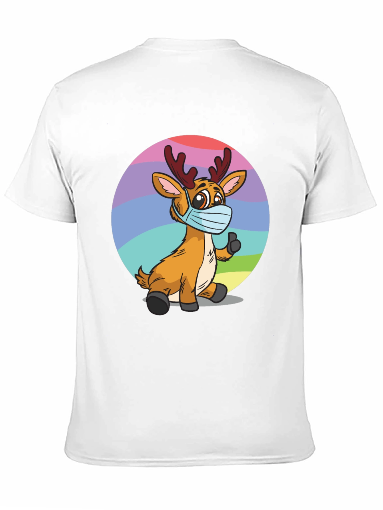 Reindeer Wearing Mask Graphic Tee