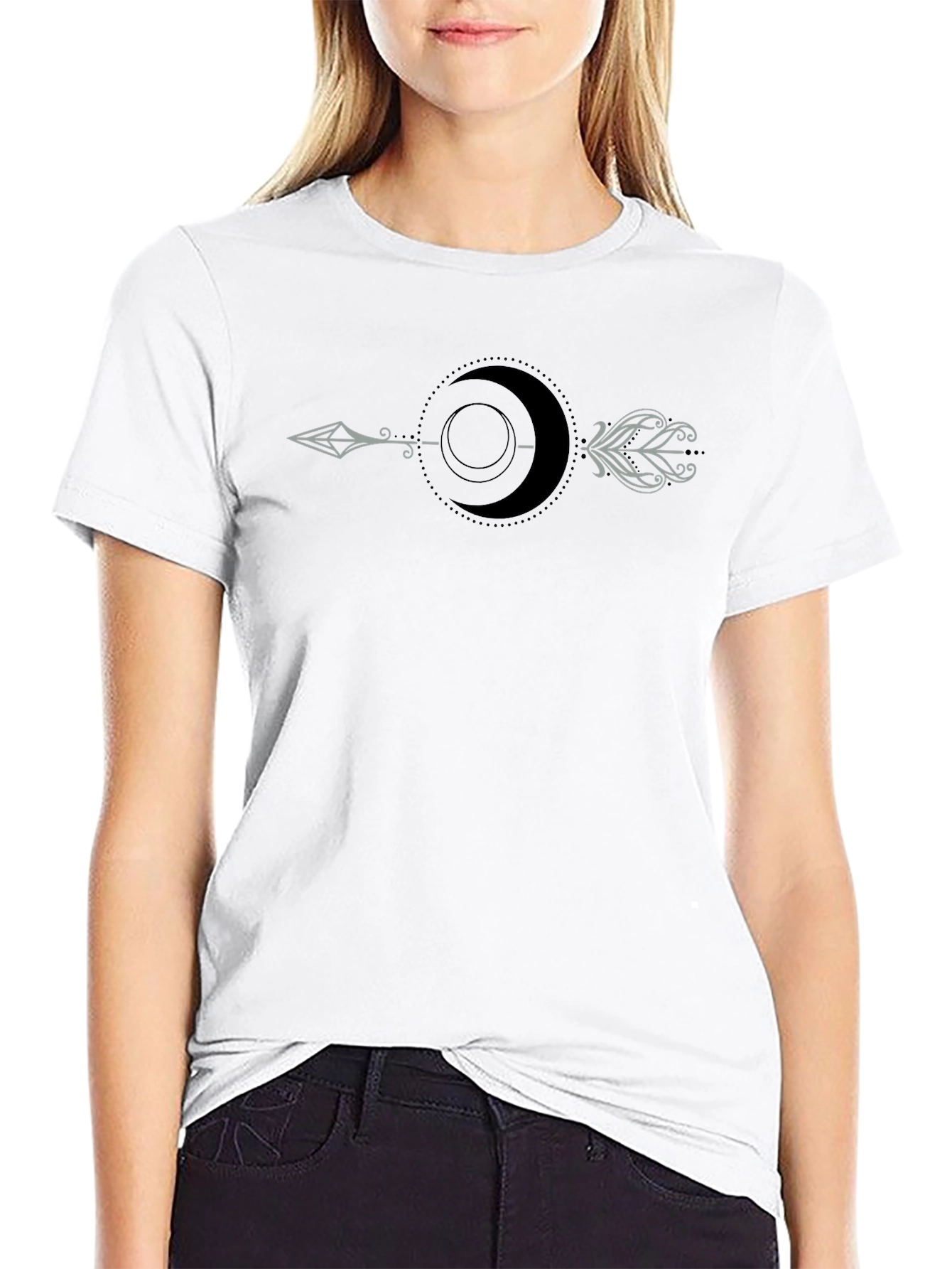 Black Moon Arrow T-Shirt - Unique Graphic Tee
