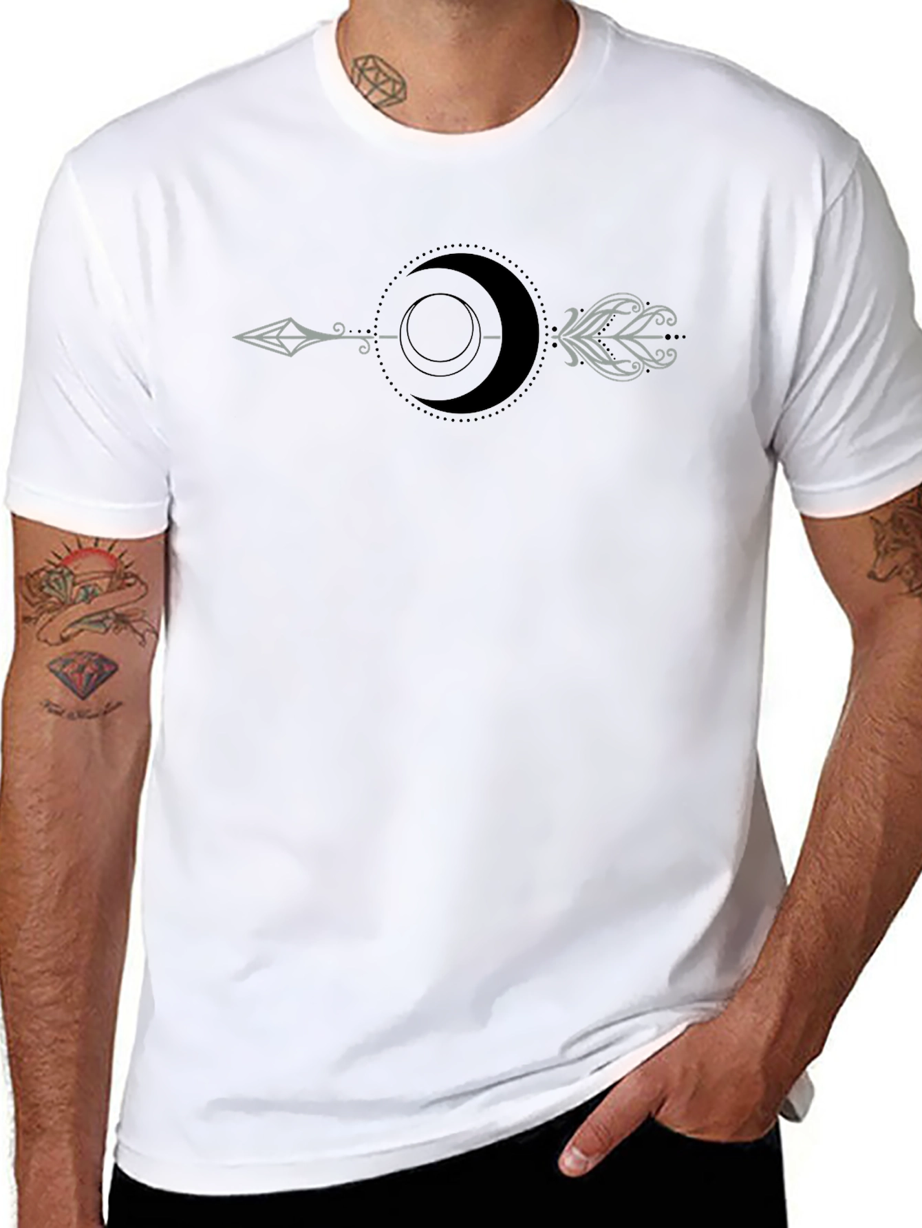 Black Moon Arrow T-Shirt - Unique Graphic Tee