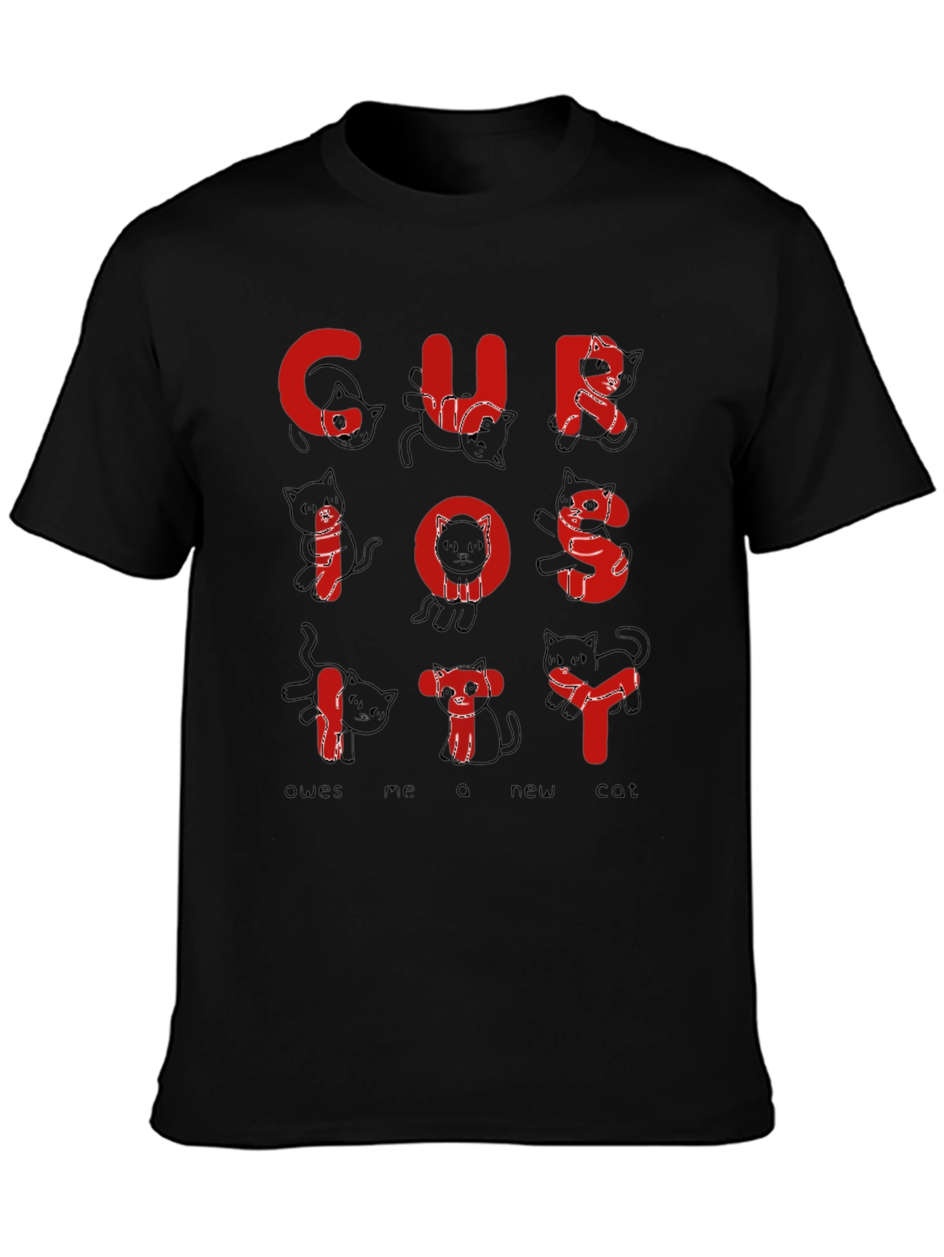 Curiosity Cat T-Shirt - Funny Graphic Tee