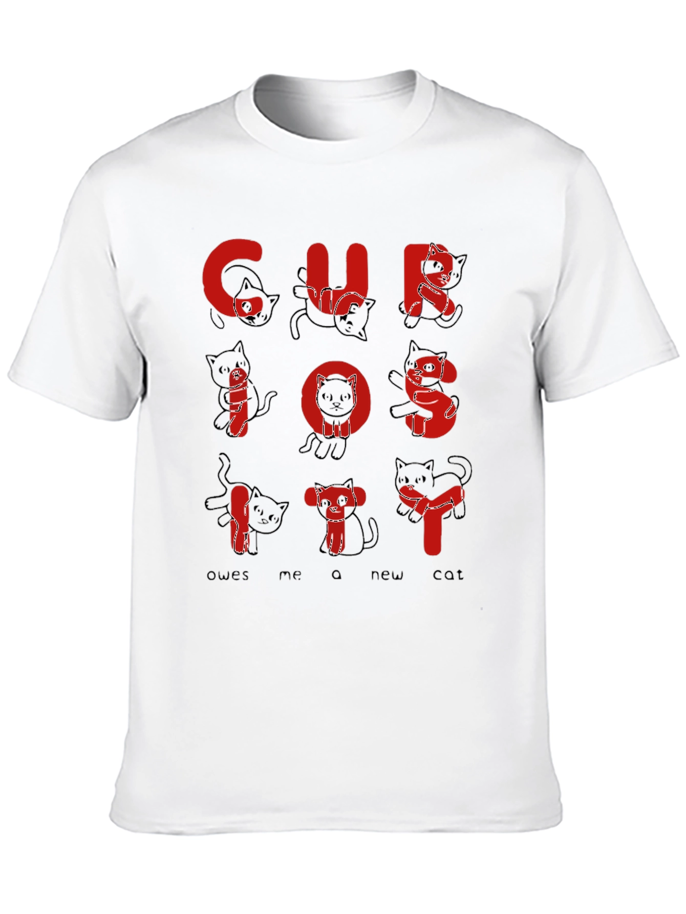 Curiosity Cat T-Shirt - Funny Graphic Tee