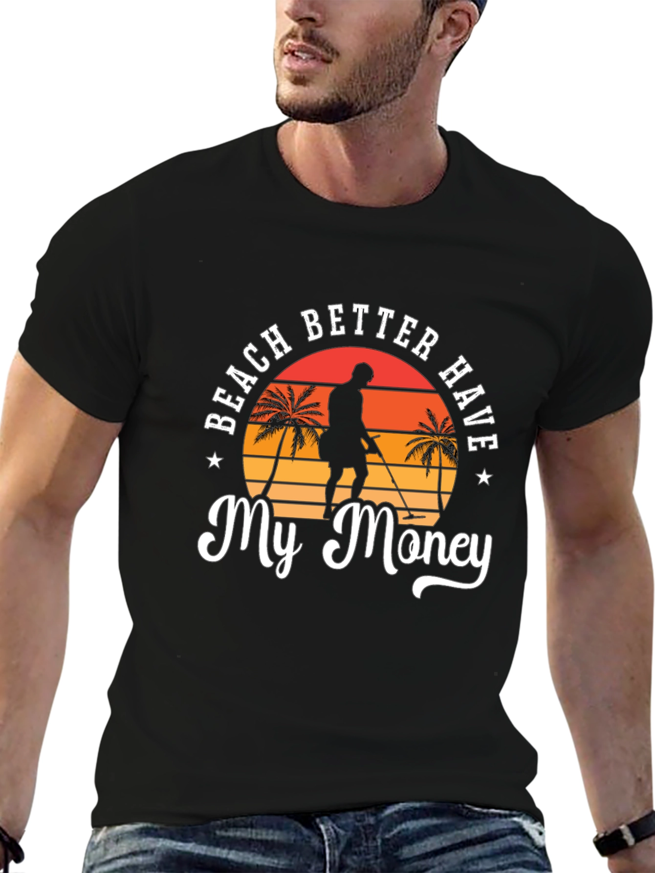 Beach Better Have My Money Black T-Shirt