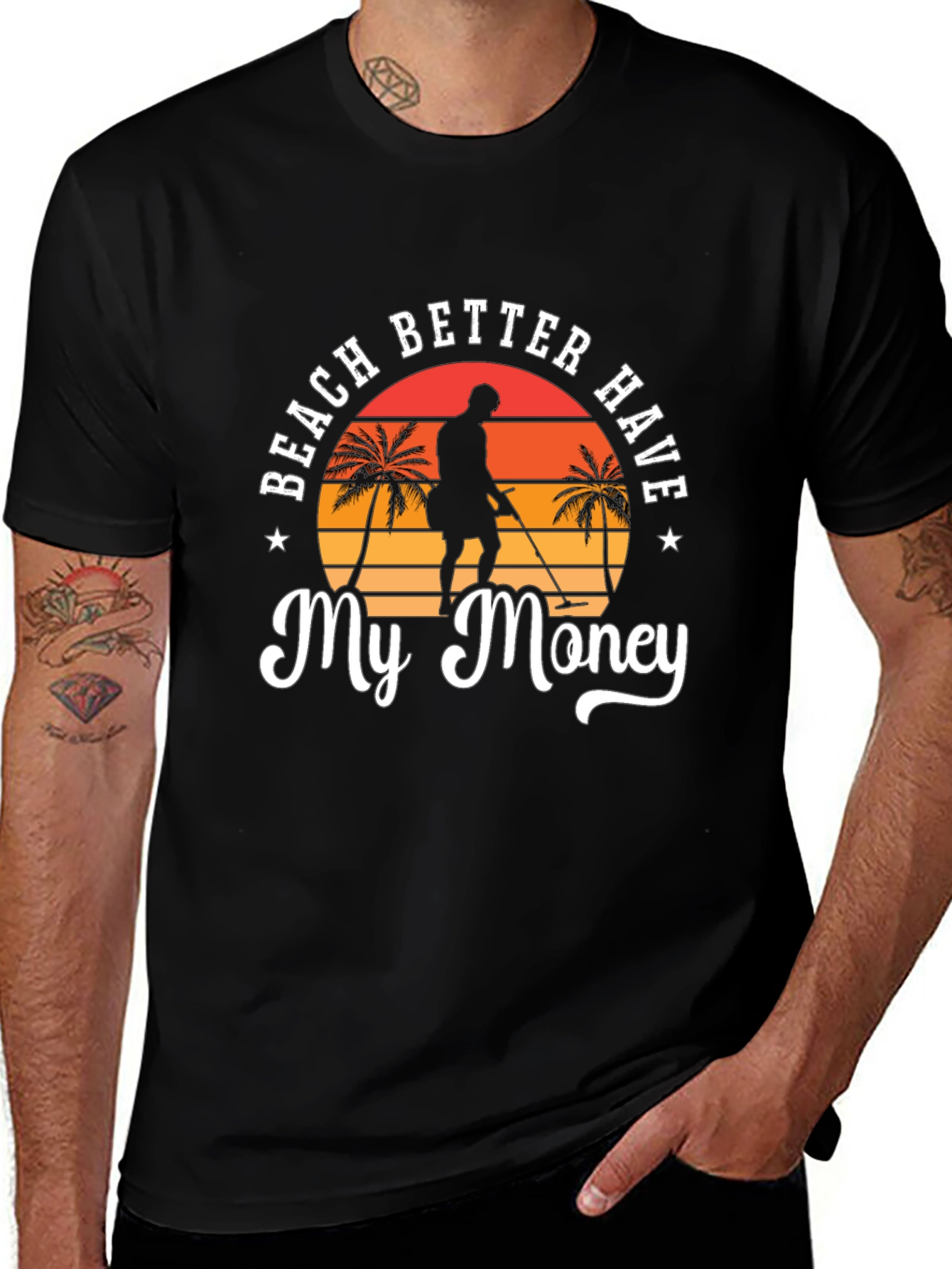 Beach Better Have My Money Black T-Shirt