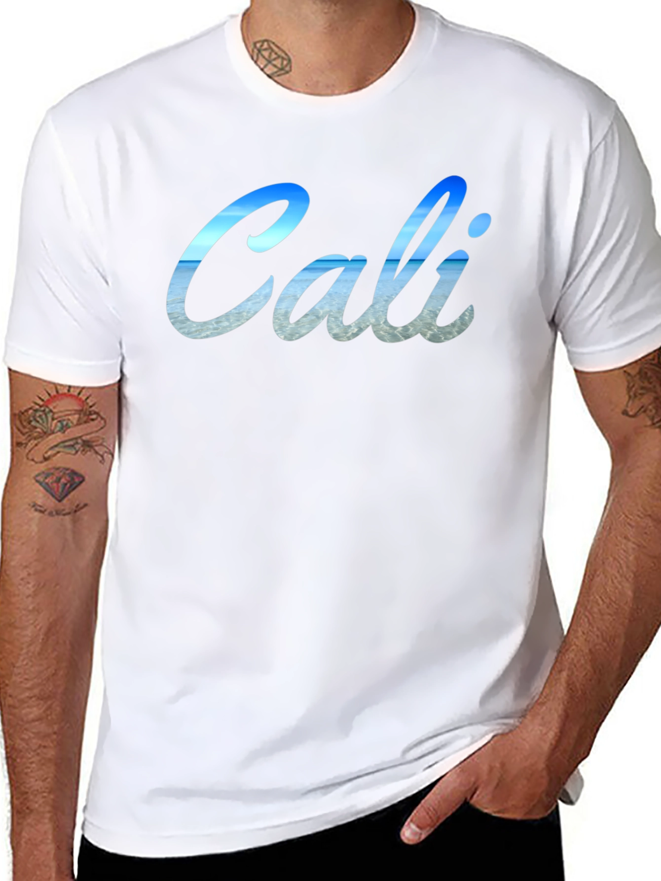 Cali Ocean Graphic Tee - Black