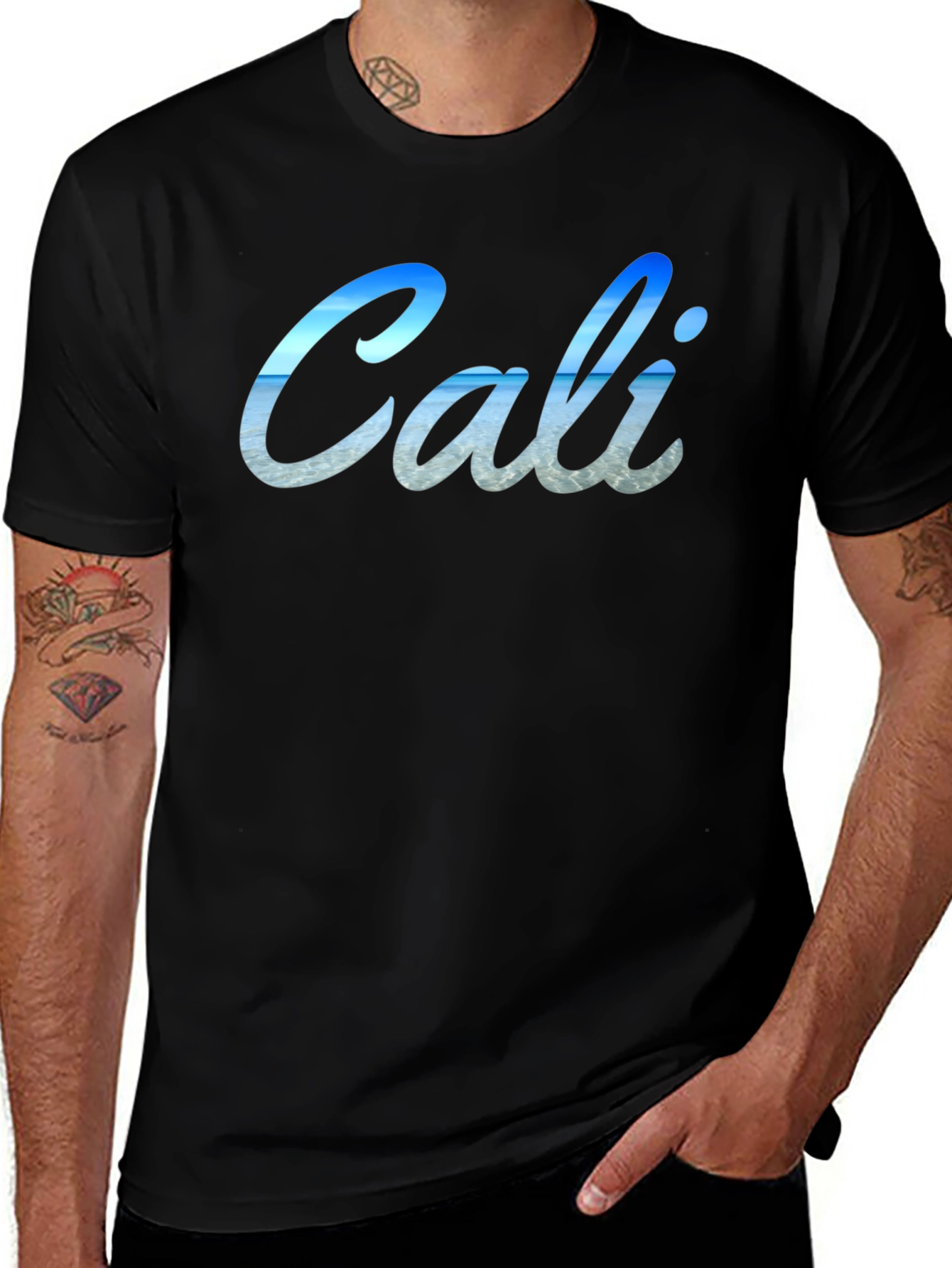 Cali Ocean Graphic Tee - Black