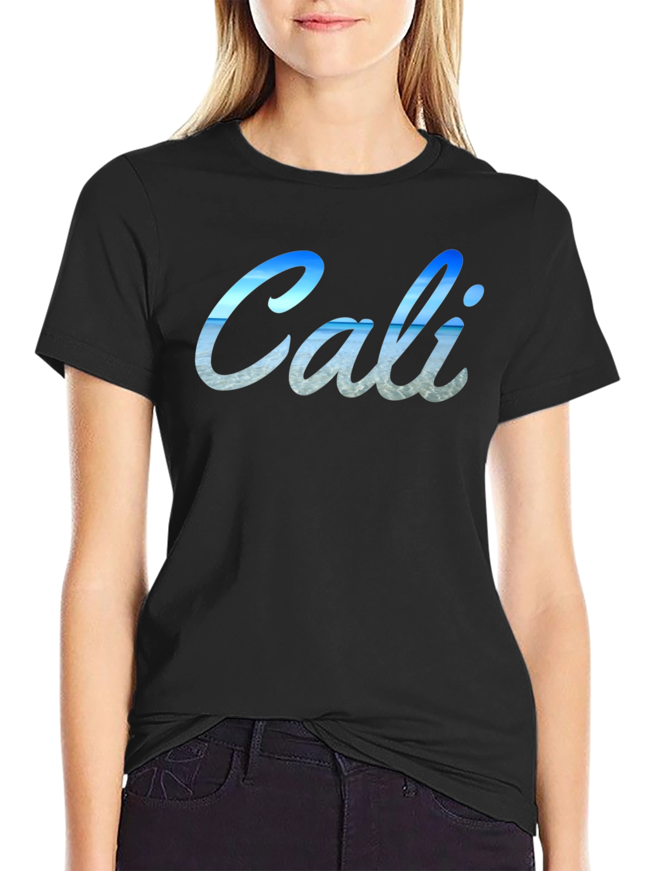 Cali Ocean Graphic Tee - Black