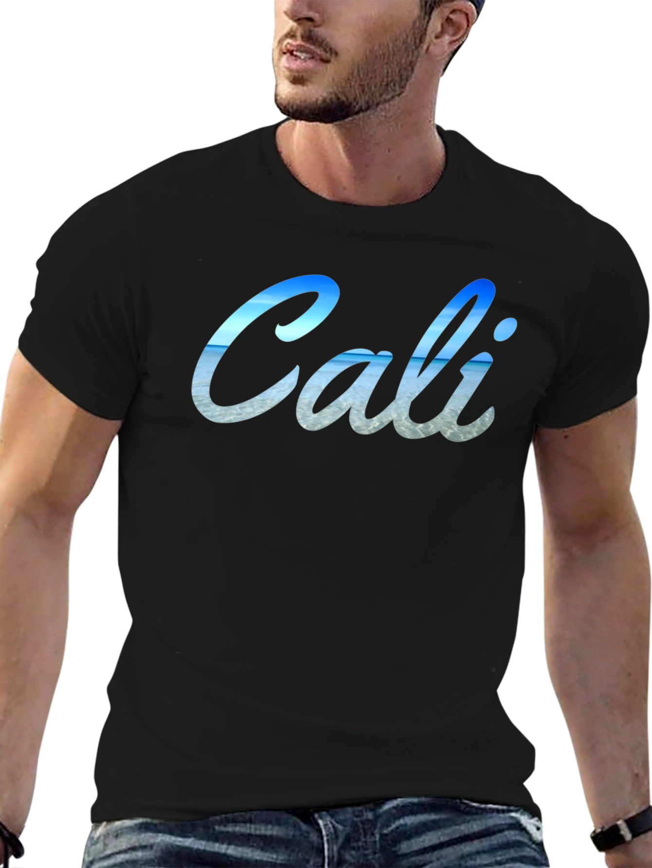 Cali Ocean Graphic Tee - Black