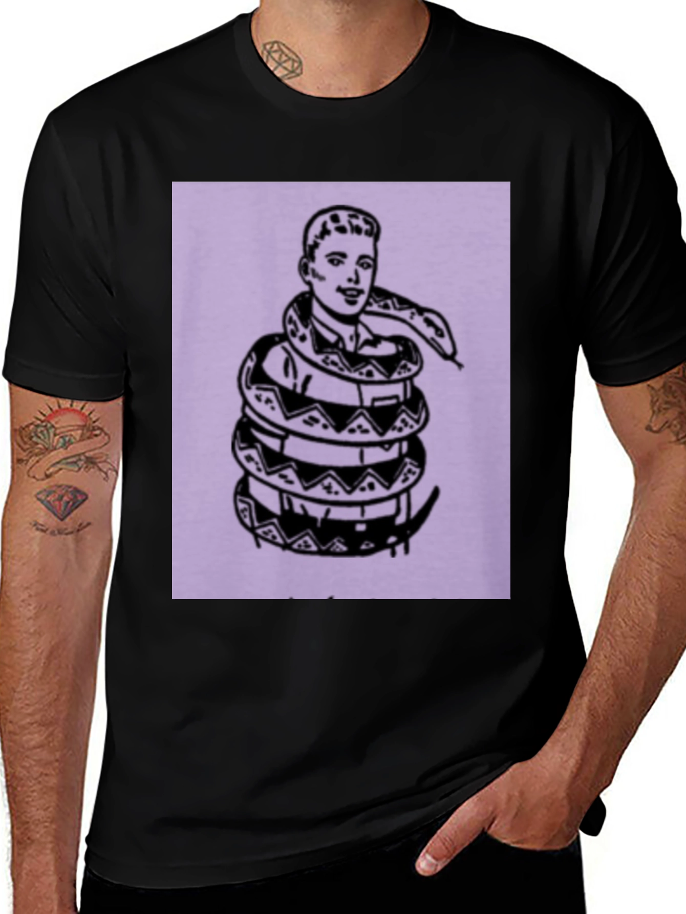 Snake Embrace Graphic Tee - Modern Streetwear