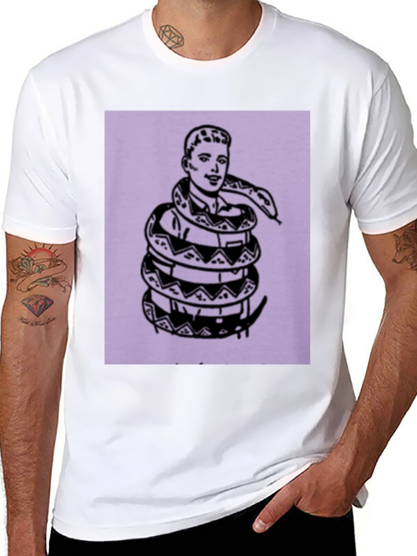 Snake Embrace Graphic Tee - Modern Streetwear