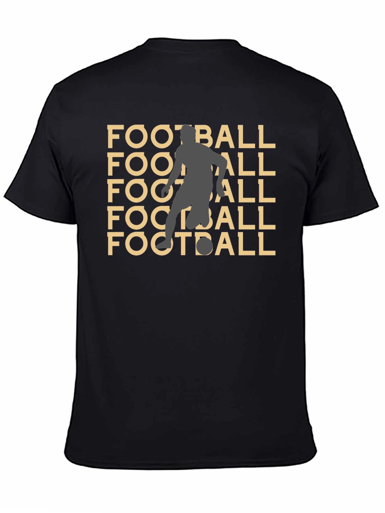Football Graphic Tee - Black Casual Style