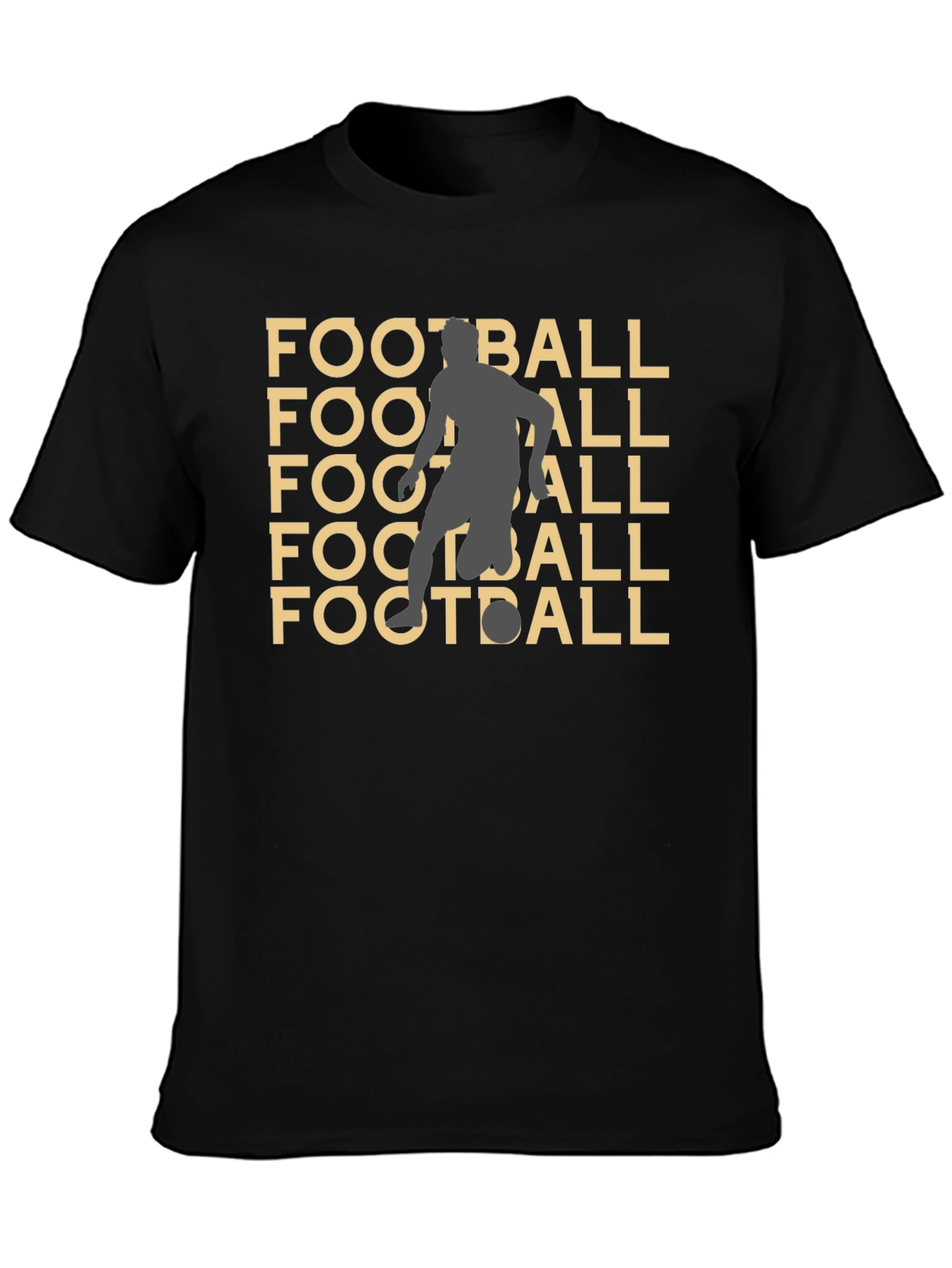 Football Graphic Tee - Black Casual Style