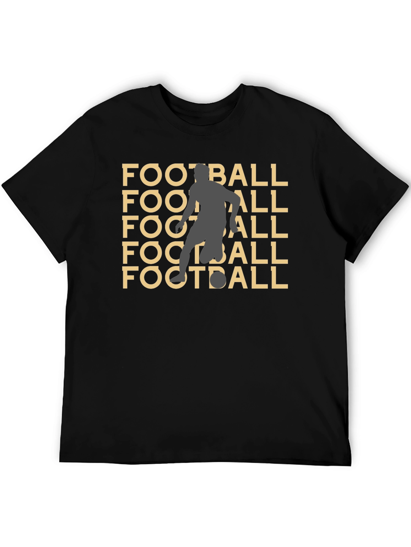 Football Graphic Tee - Black Casual Style