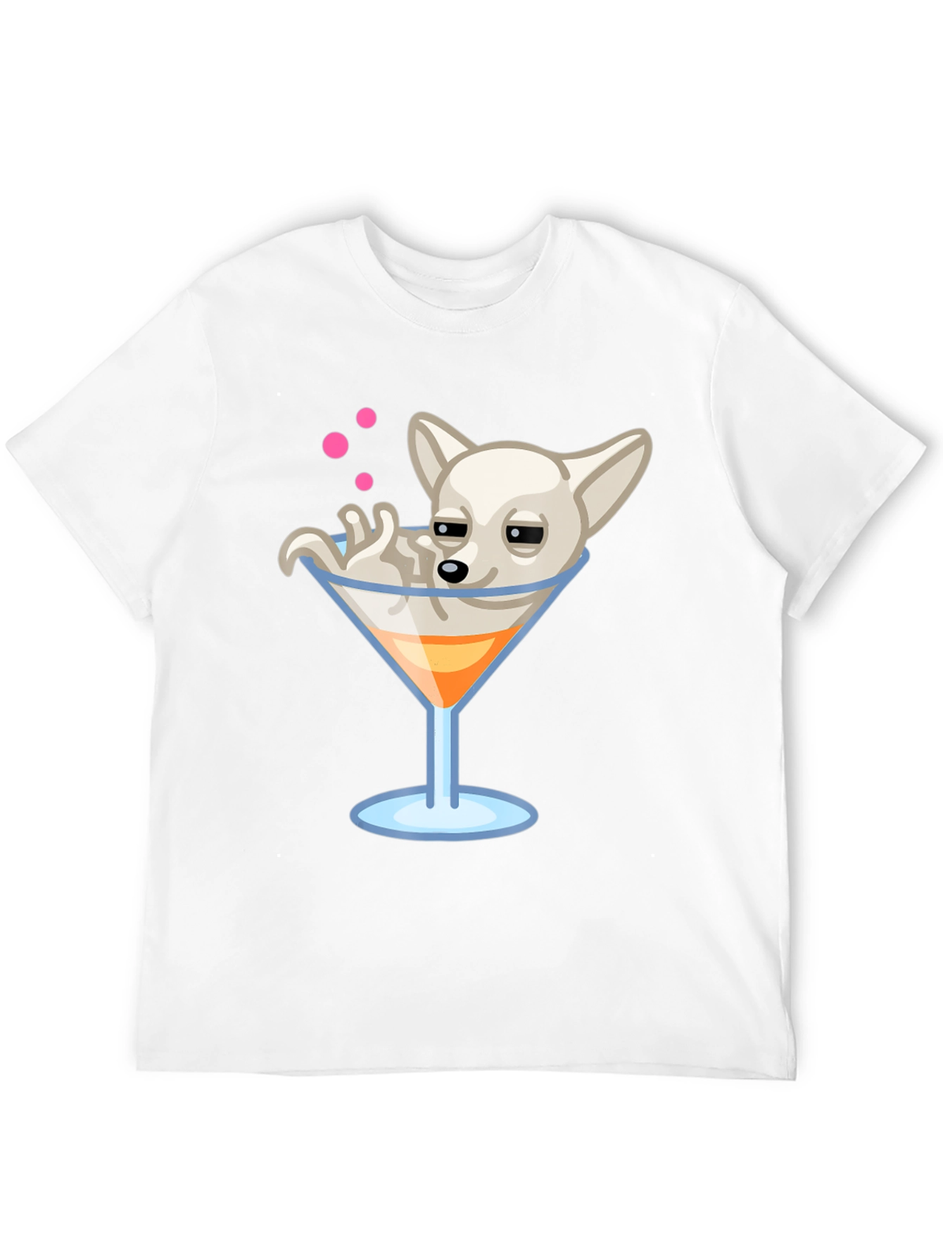Dog in Martini Glass Graphic Tee