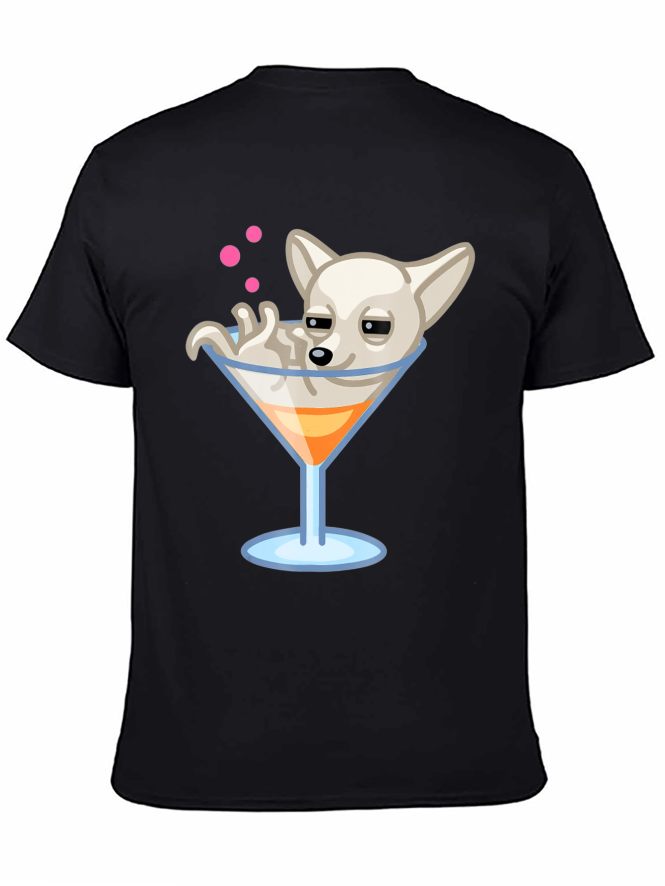 Dog in Martini Glass Graphic Tee
