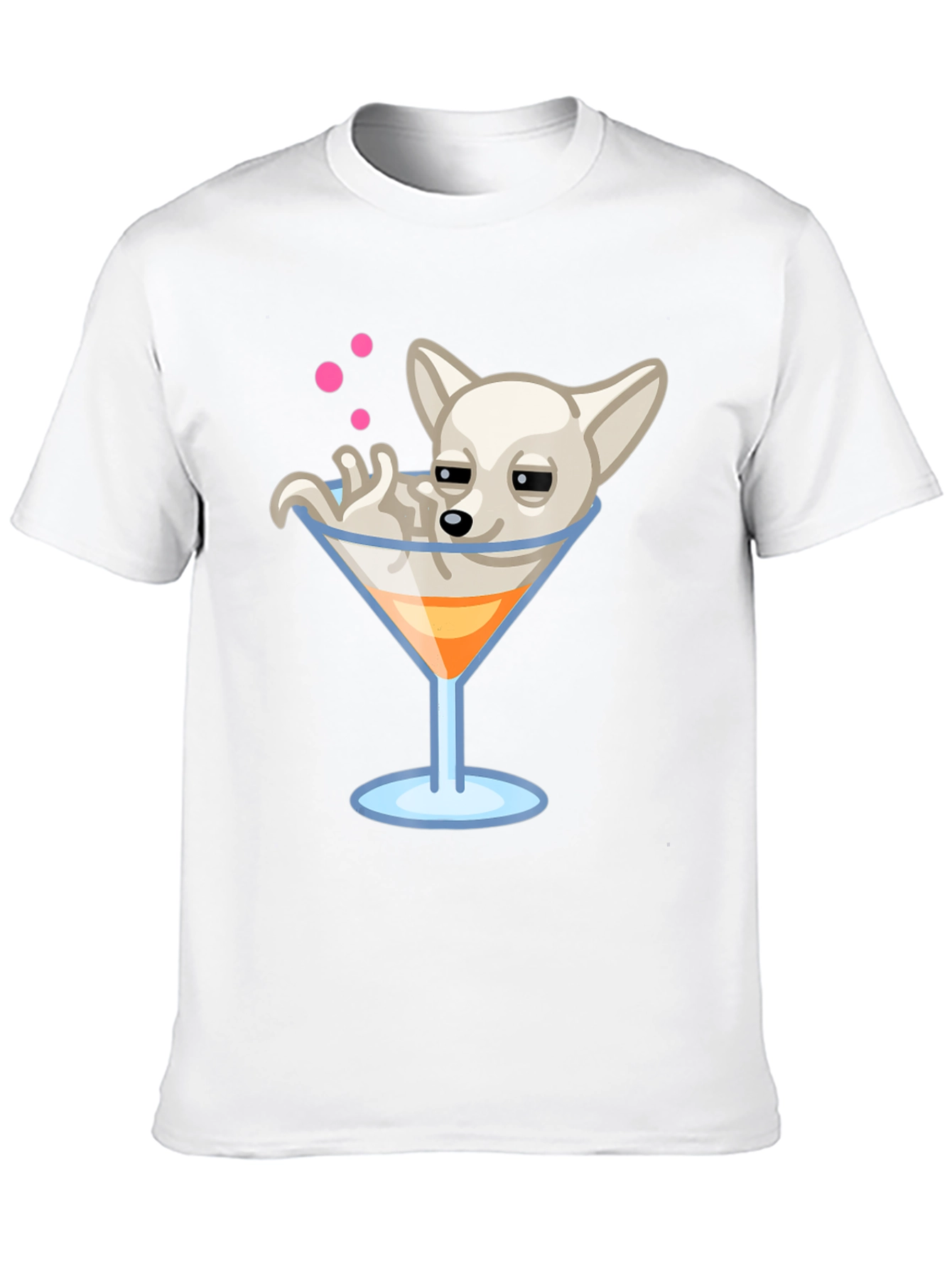 Dog in Martini Glass Graphic Tee