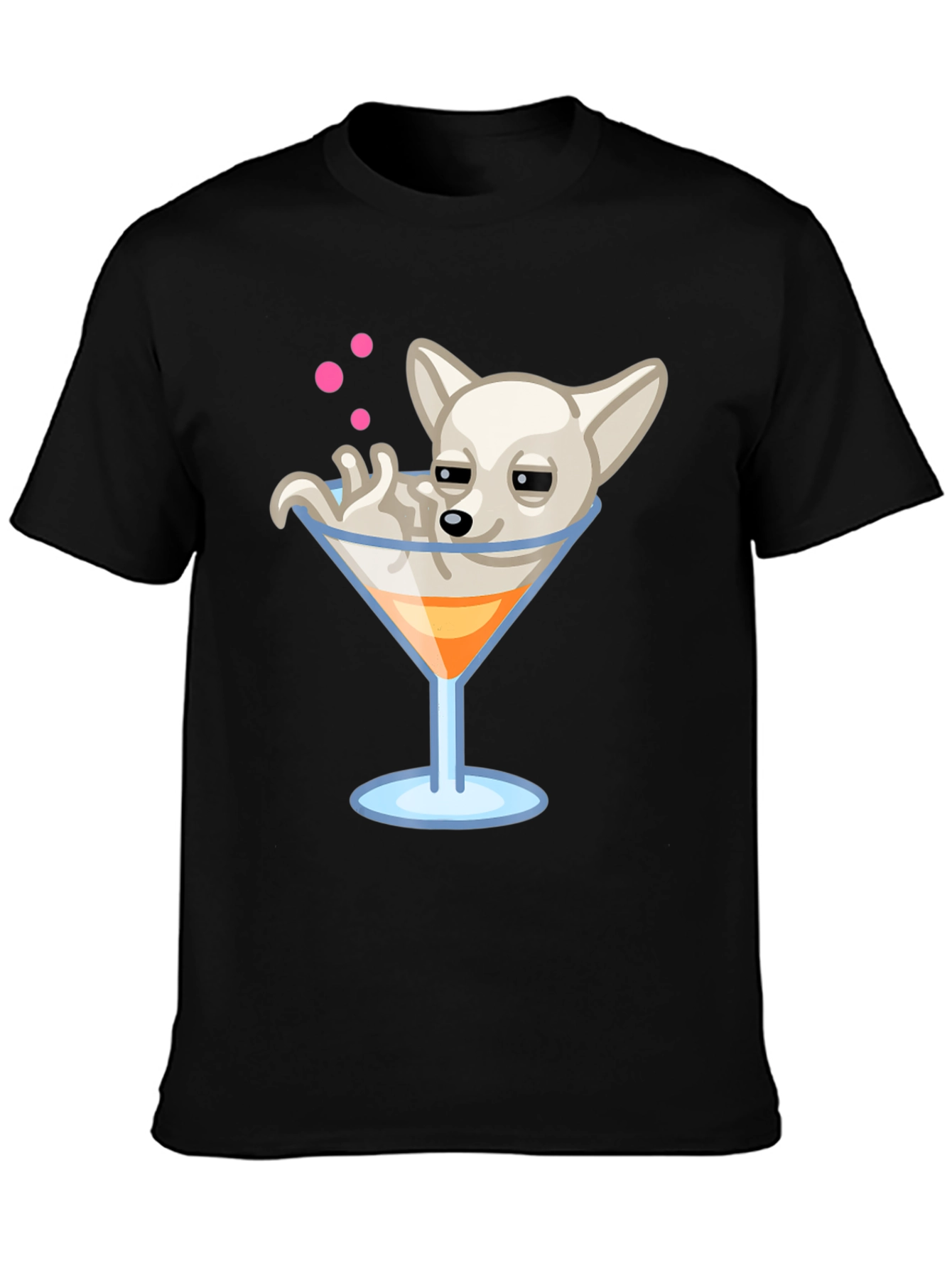 Dog in Martini Glass Graphic Tee