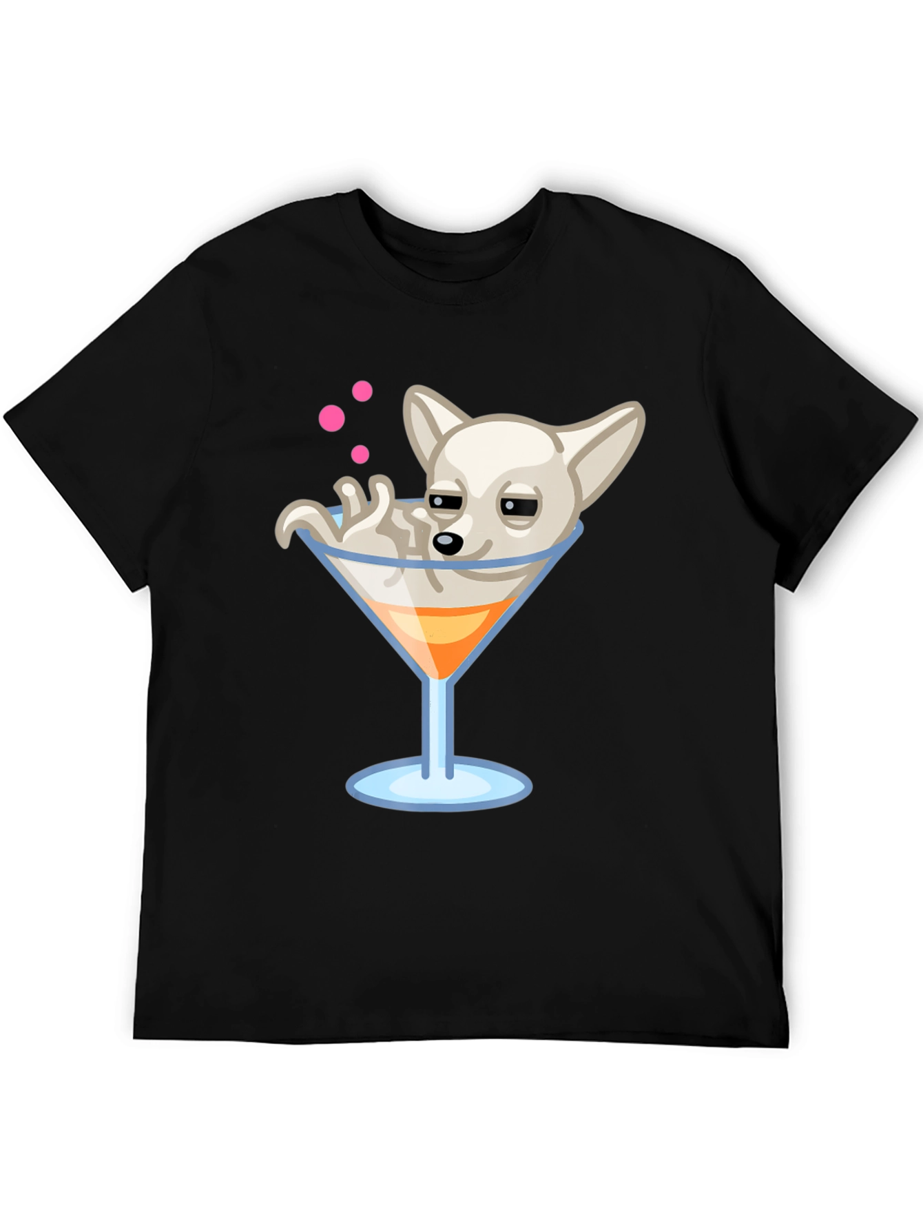Dog in Martini Glass Graphic Tee