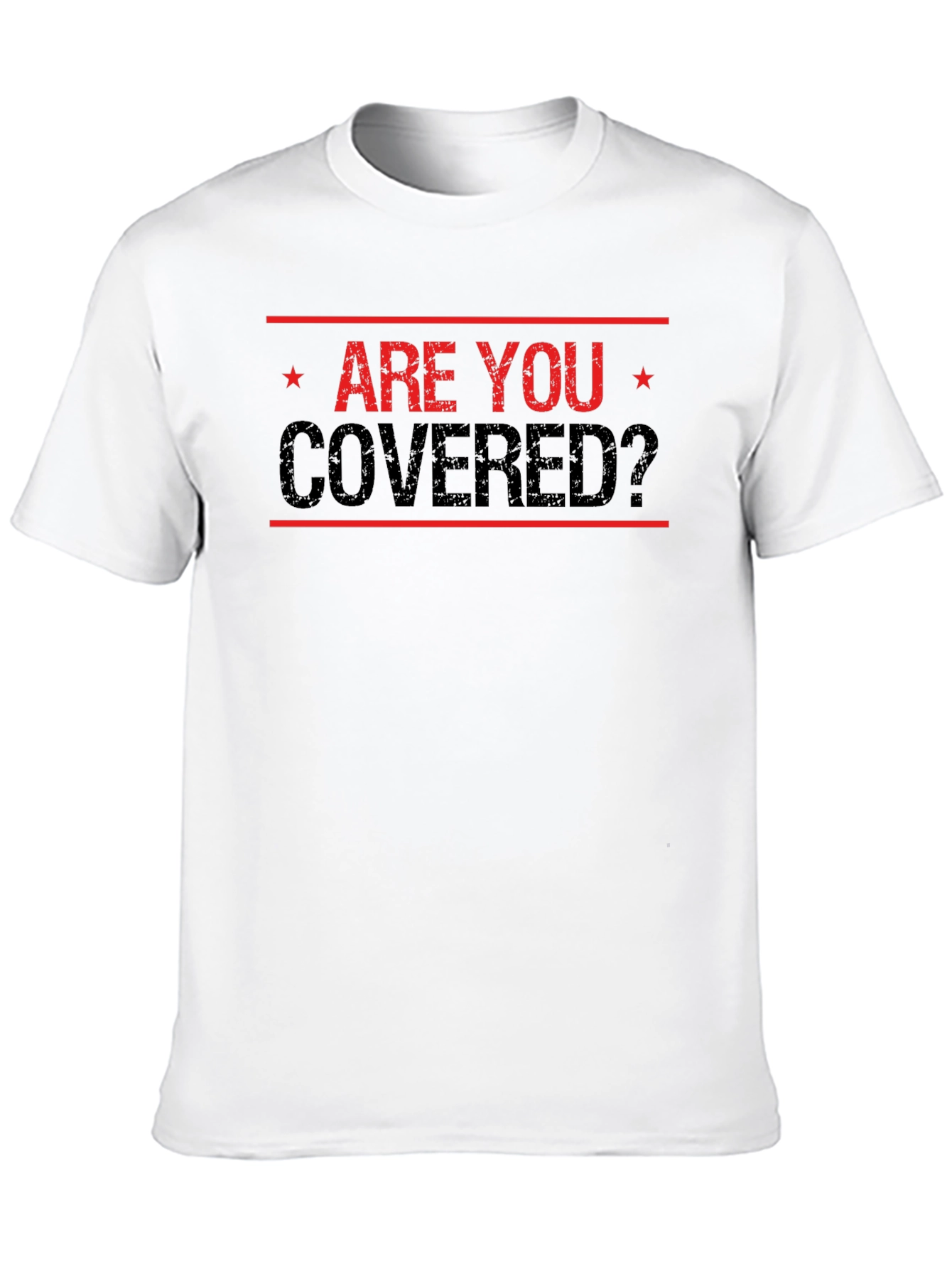 Are You Covered? Graphic T-Shirt - Black Cotton Tee