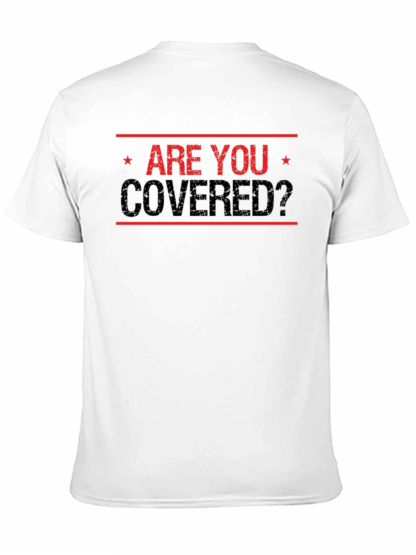 Are You Covered? Graphic T-Shirt - Black Cotton Tee