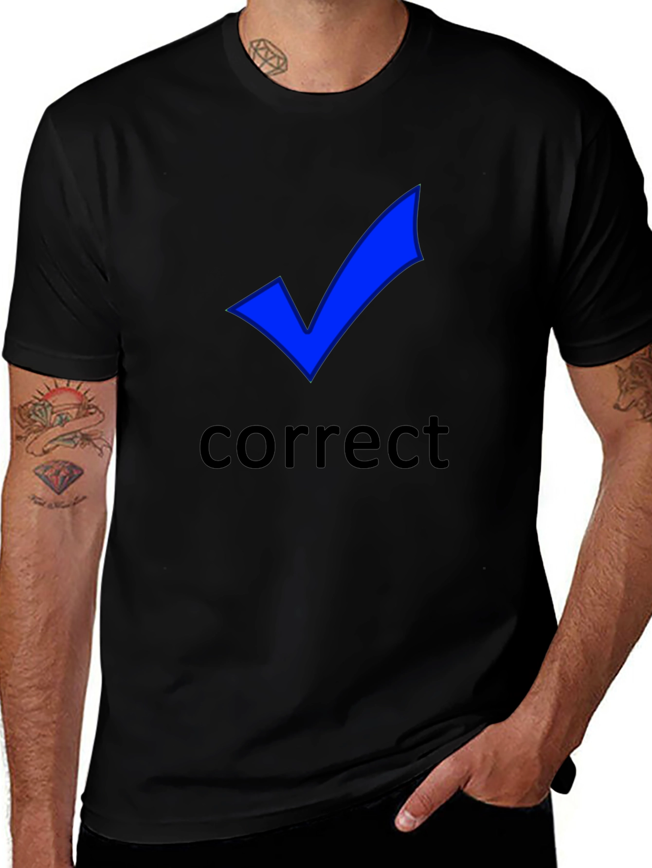 Correct Check Mark T-Shirt - Black