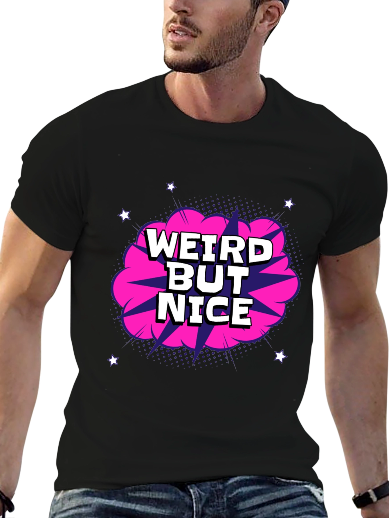 Weird But Nice Graphic T-Shirt - Black