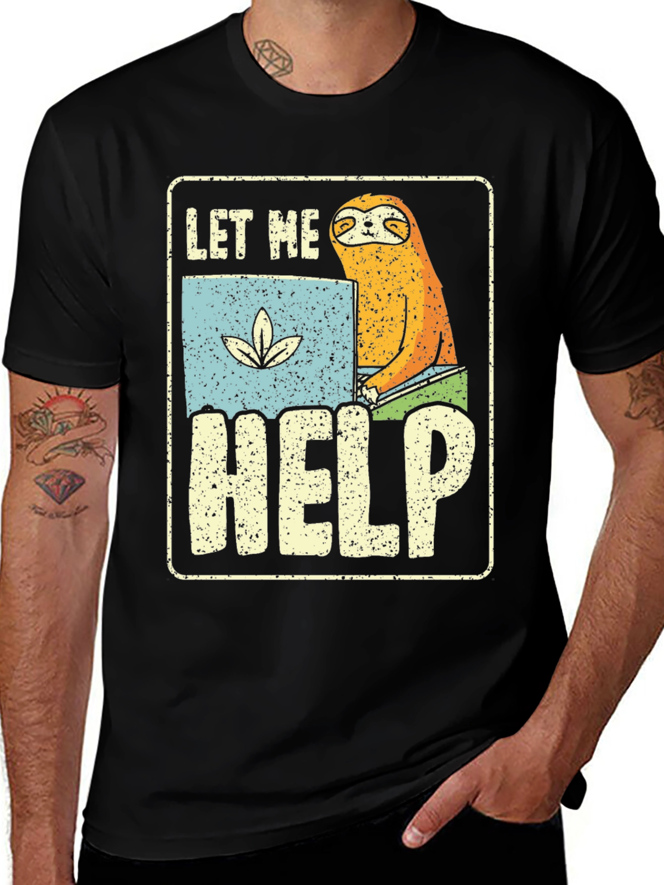 Let Me Help Sloth T-Shirt - Funny Graphic Tee