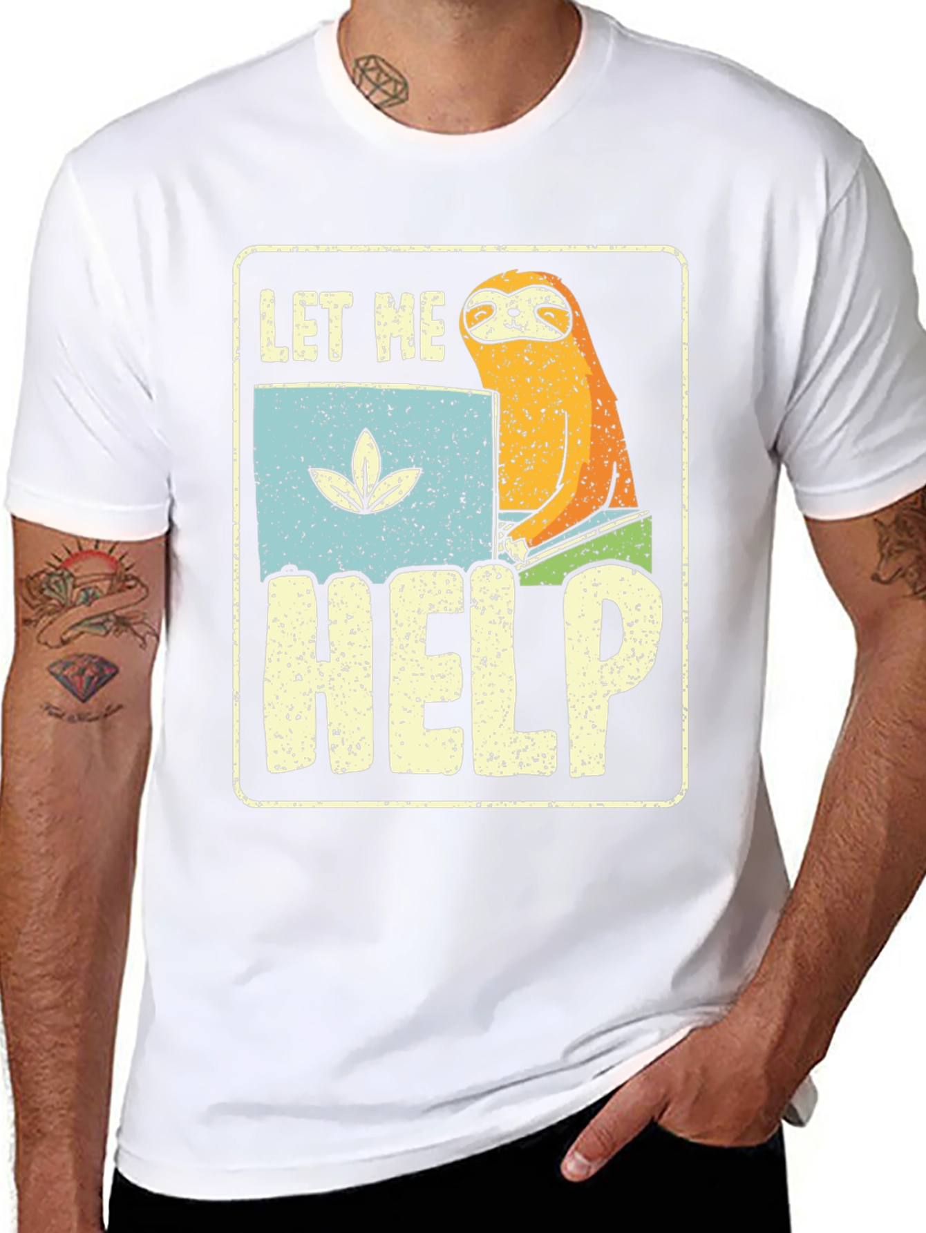 Let Me Help Sloth T-Shirt - Funny Graphic Tee