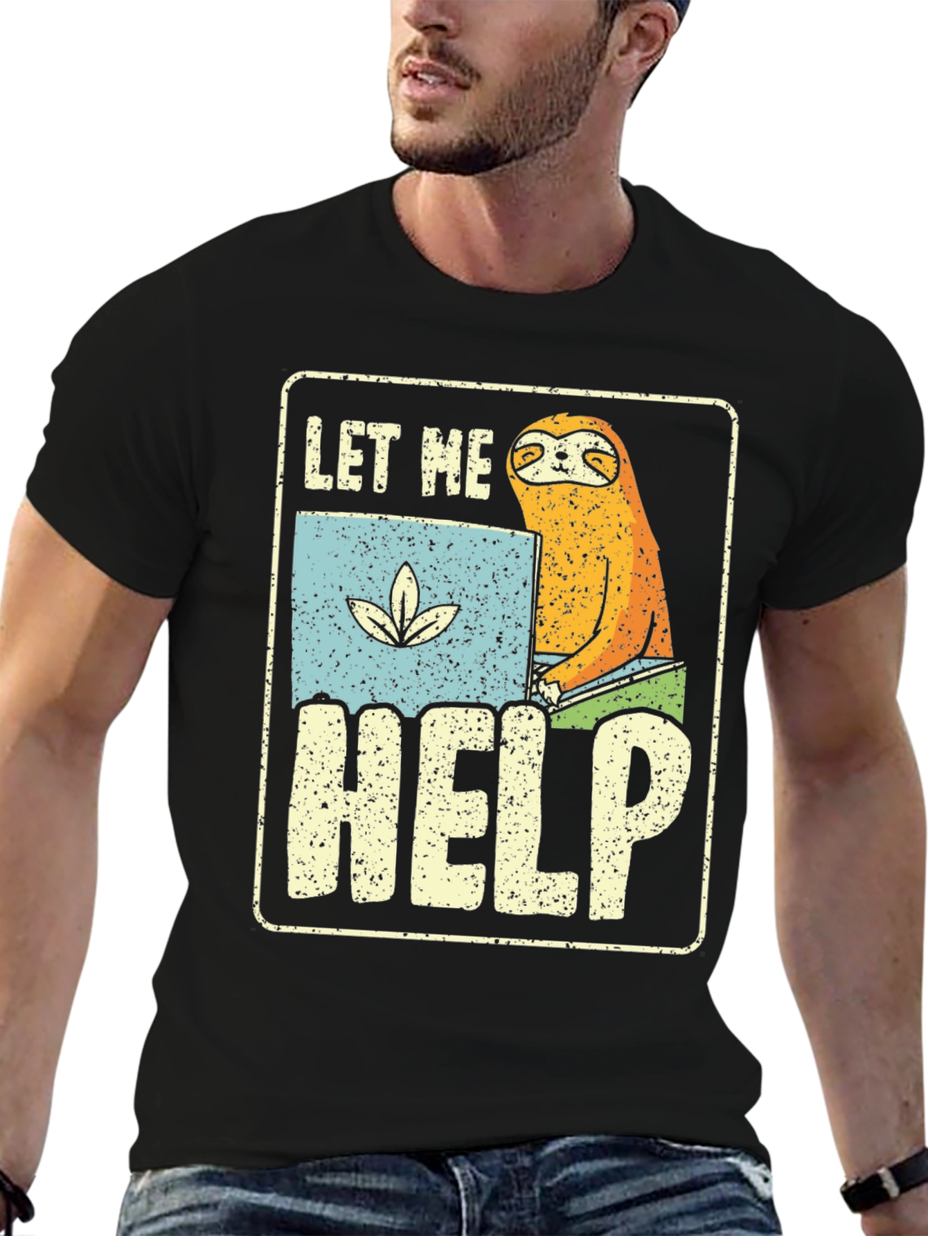 Let Me Help Sloth T-Shirt - Funny Graphic Tee