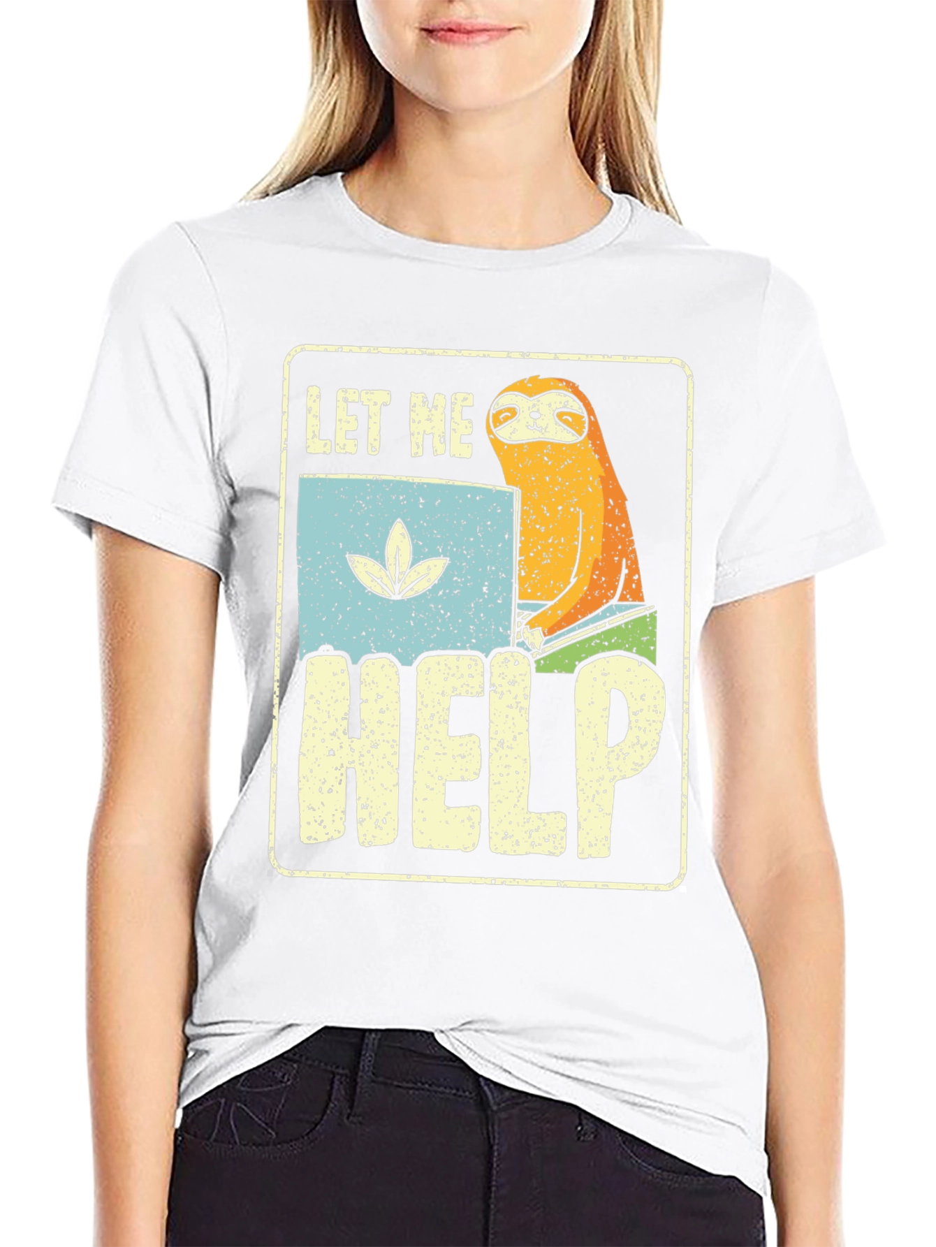 Let Me Help Sloth T-Shirt - Funny Graphic Tee