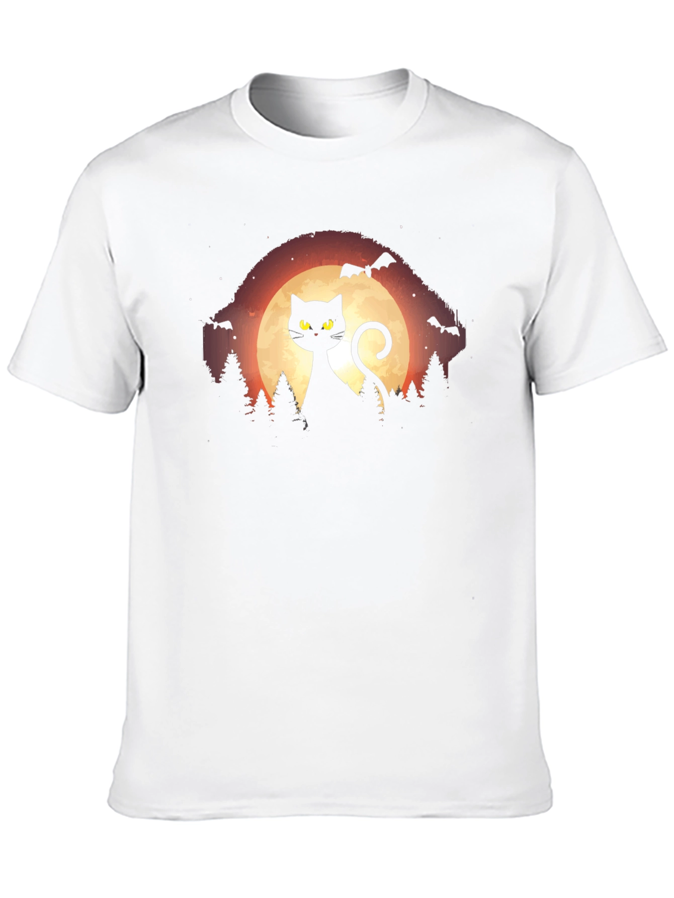 Halloween Black Cat Moon T-Shirt