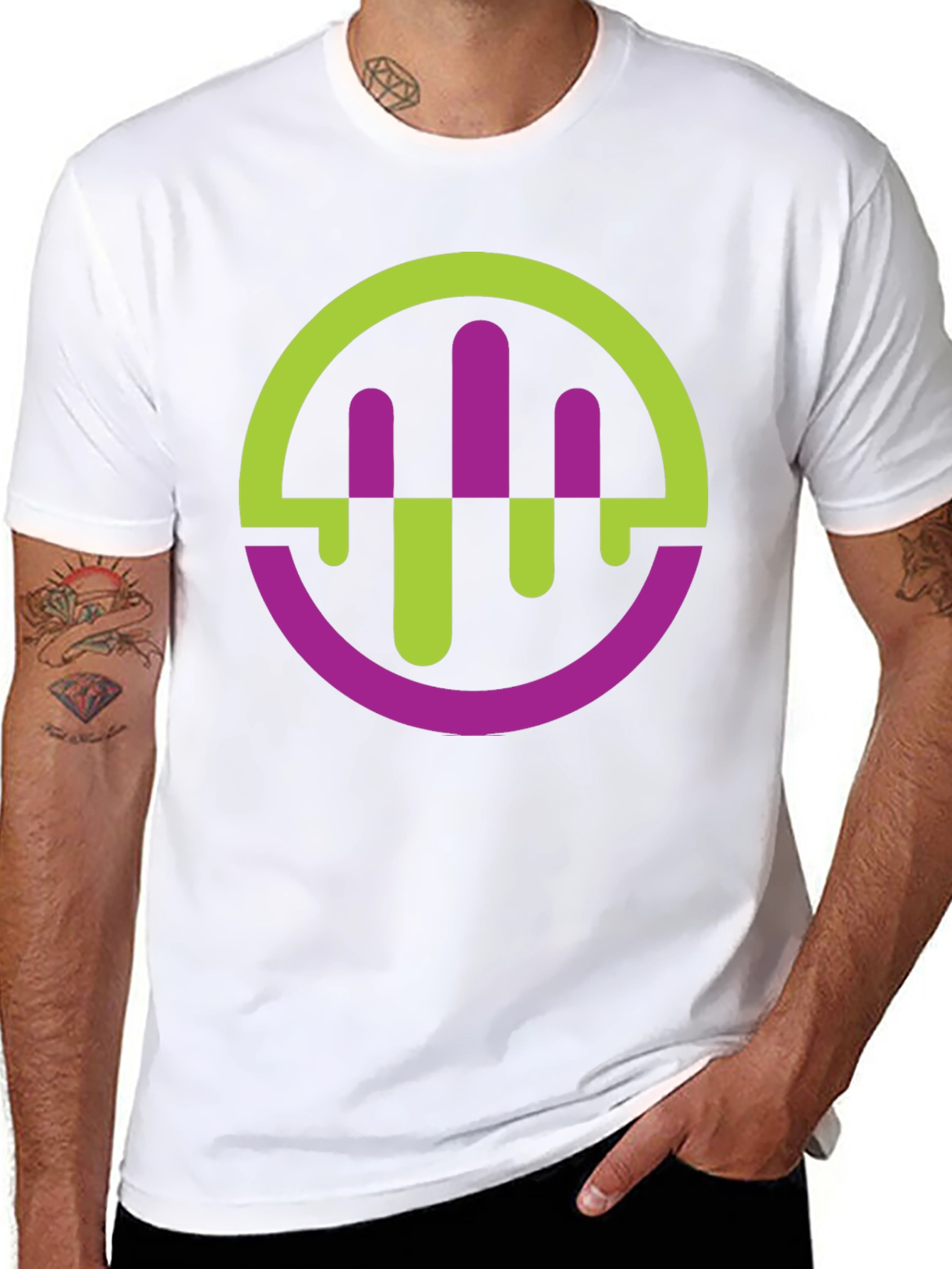 Abstract Circle Graphic Tee - Modern Style