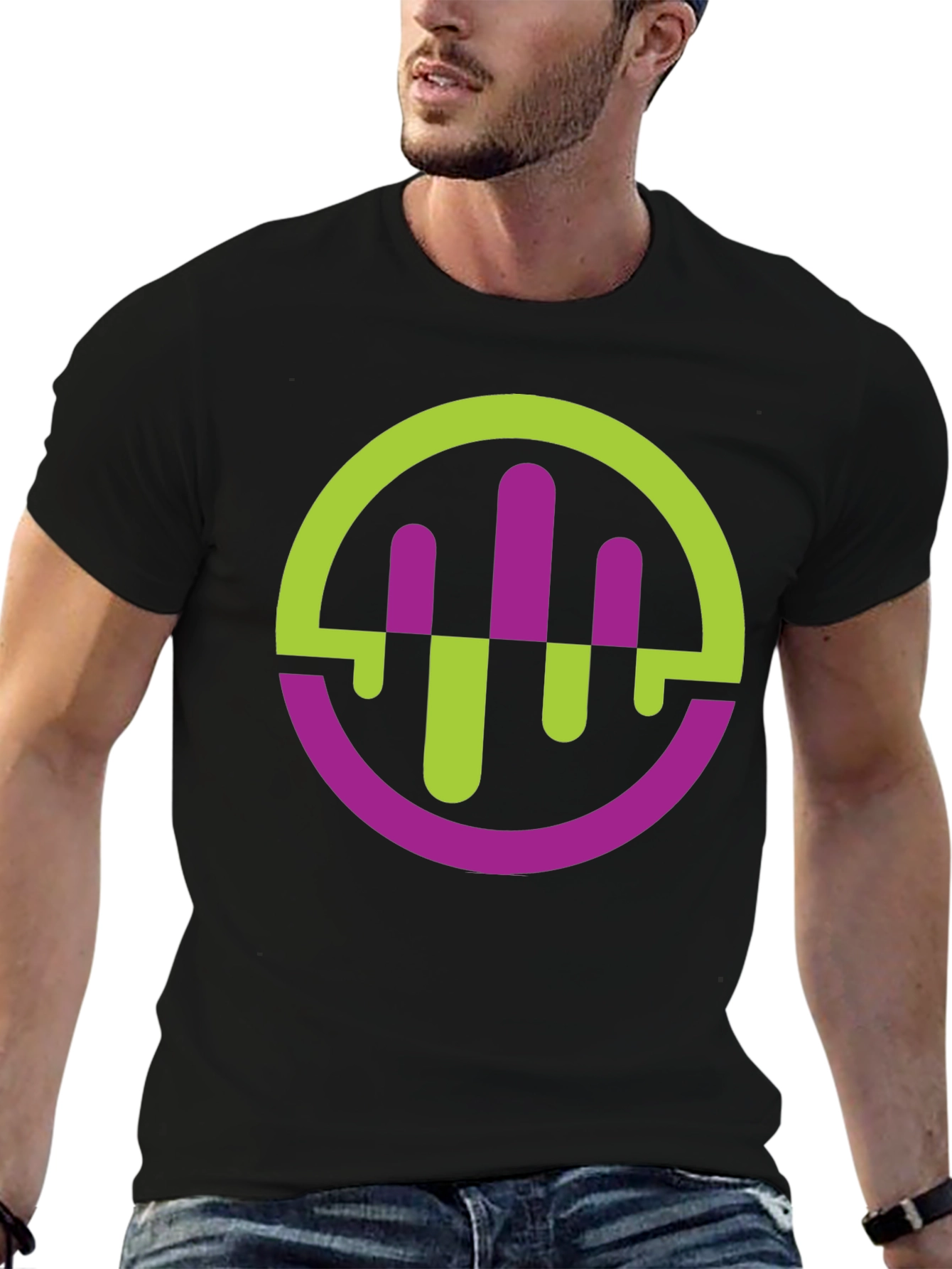 Abstract Circle Graphic Tee - Modern Style