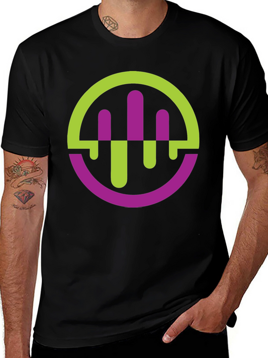 Abstract Circle Graphic Tee - Modern Style