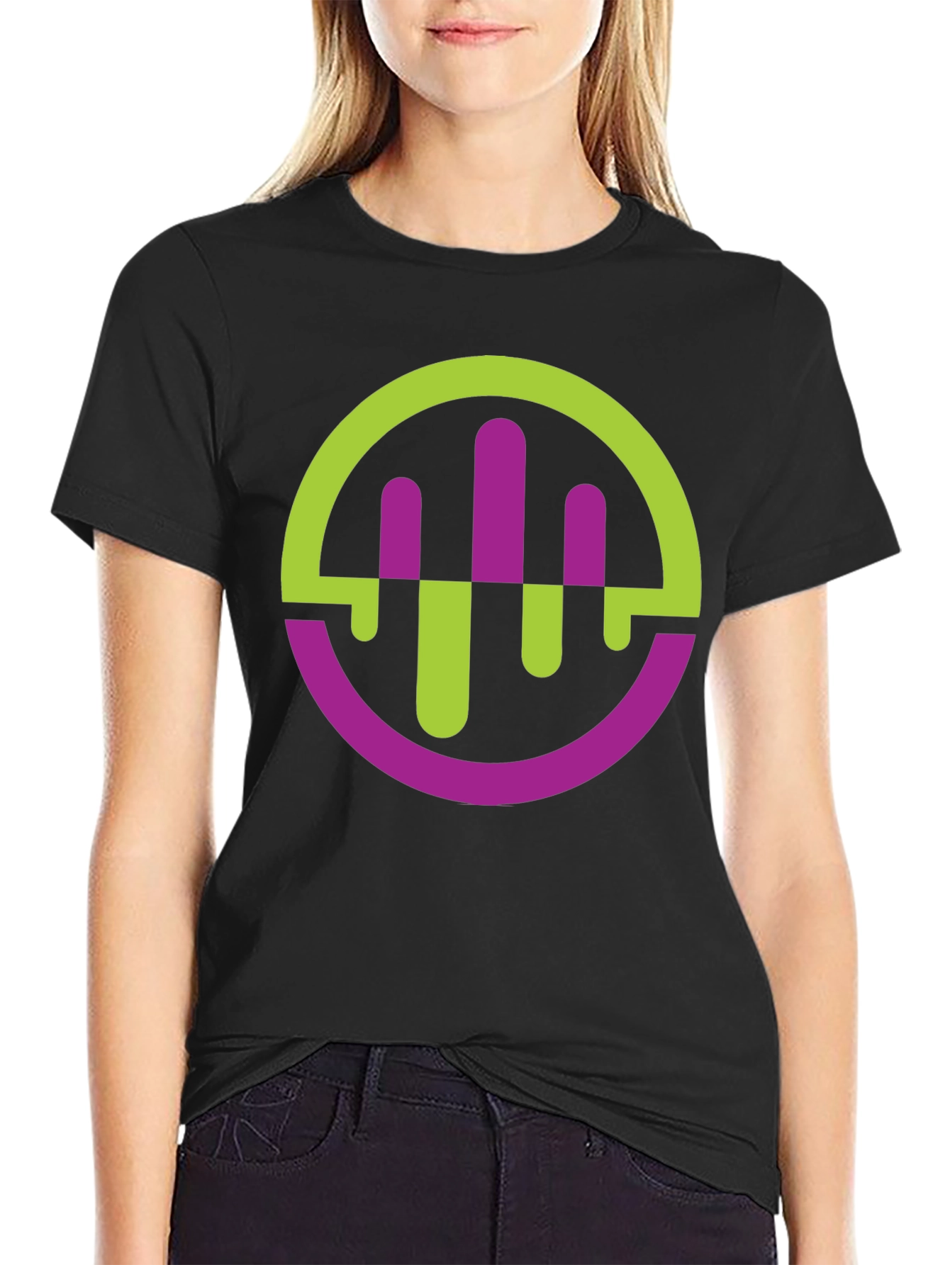 Abstract Circle Graphic Tee - Modern Style