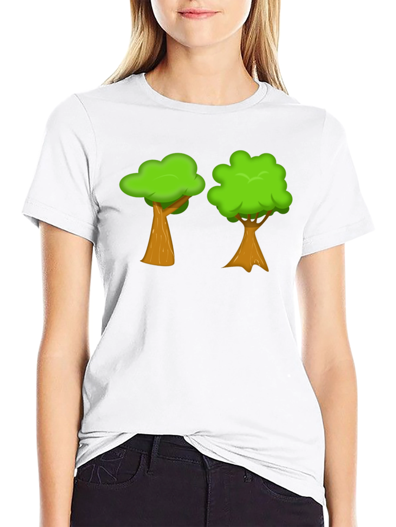 Cartoon Trees Graphic Tee - Nature Lover Shirt