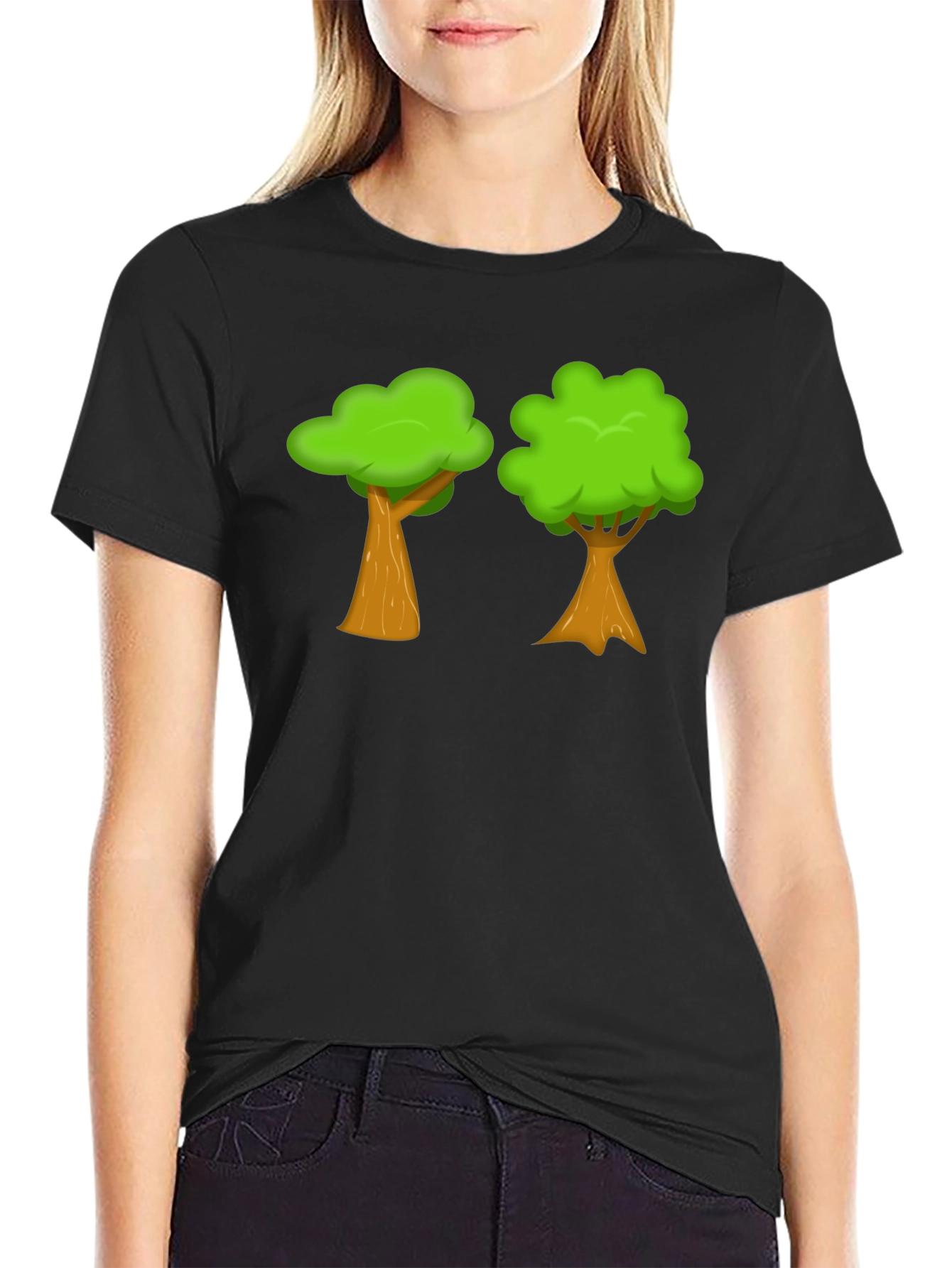 Cartoon Trees Graphic Tee - Nature Lover Shirt