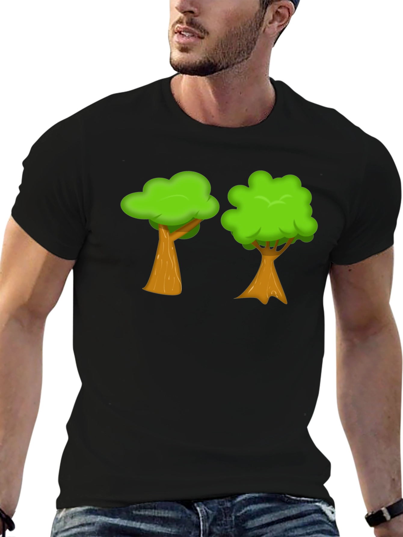 Cartoon Trees Graphic Tee - Nature Lover Shirt