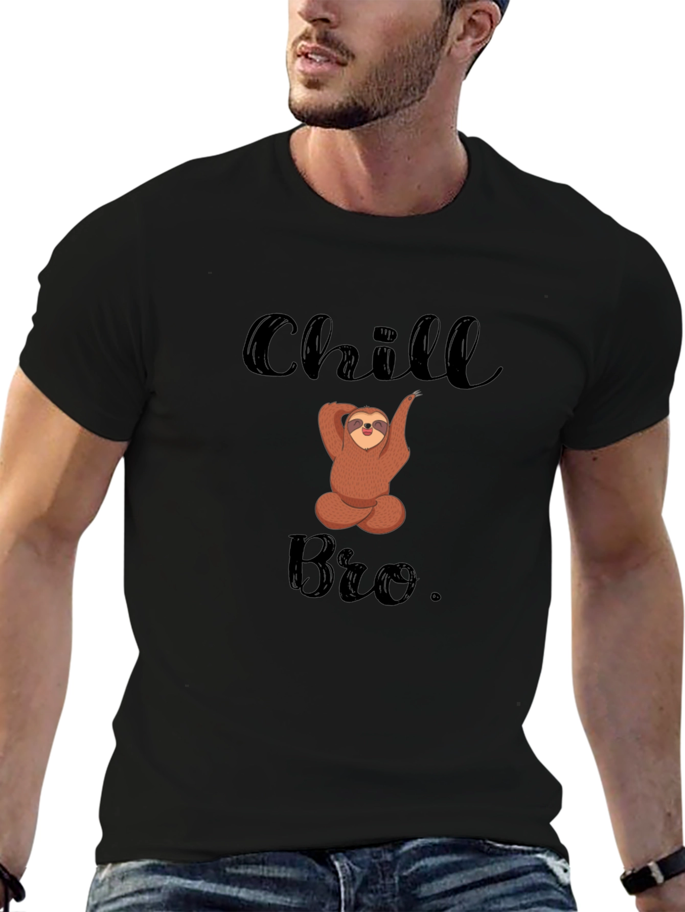 Chill Bro Sloth T-Shirt: Relaxed & Funny Mens Tee