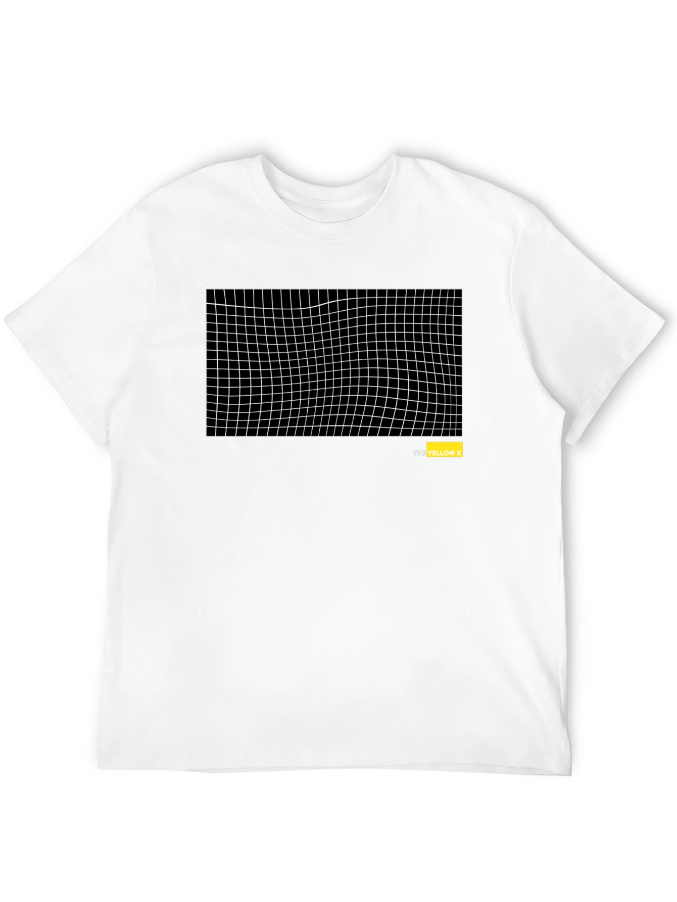 Abstract Grid Black T-Shirt