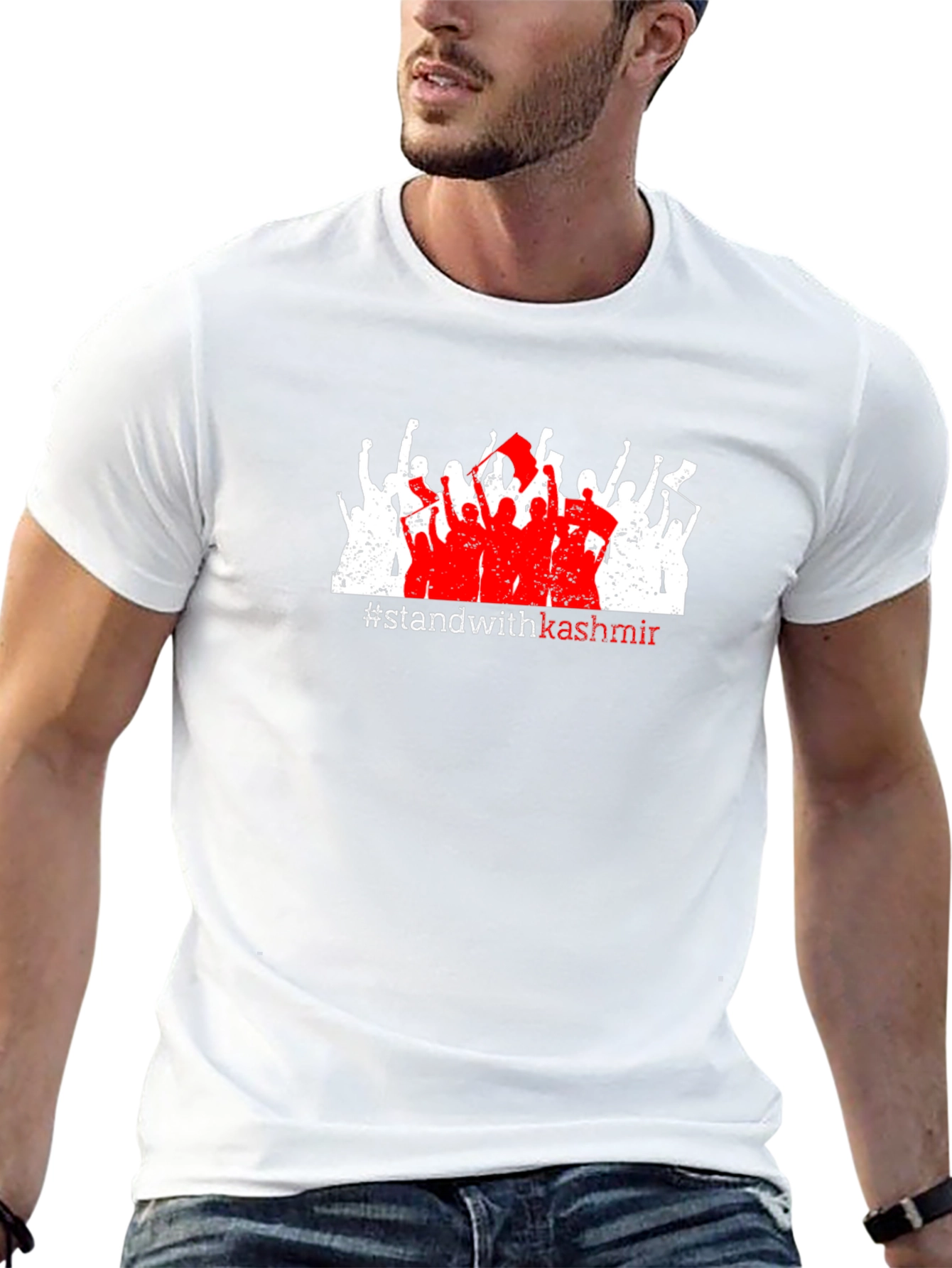 Stand with Kashmir Graphic Tee - Black