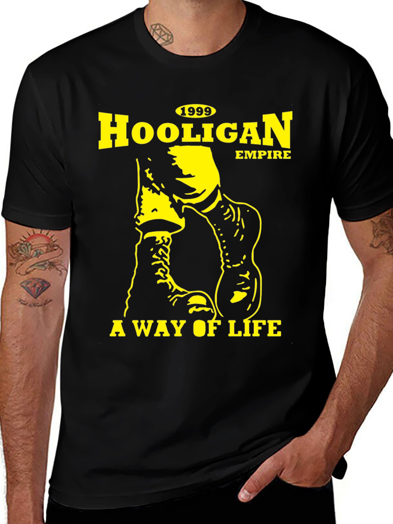 Hooligan Empire Black Graphic Tee