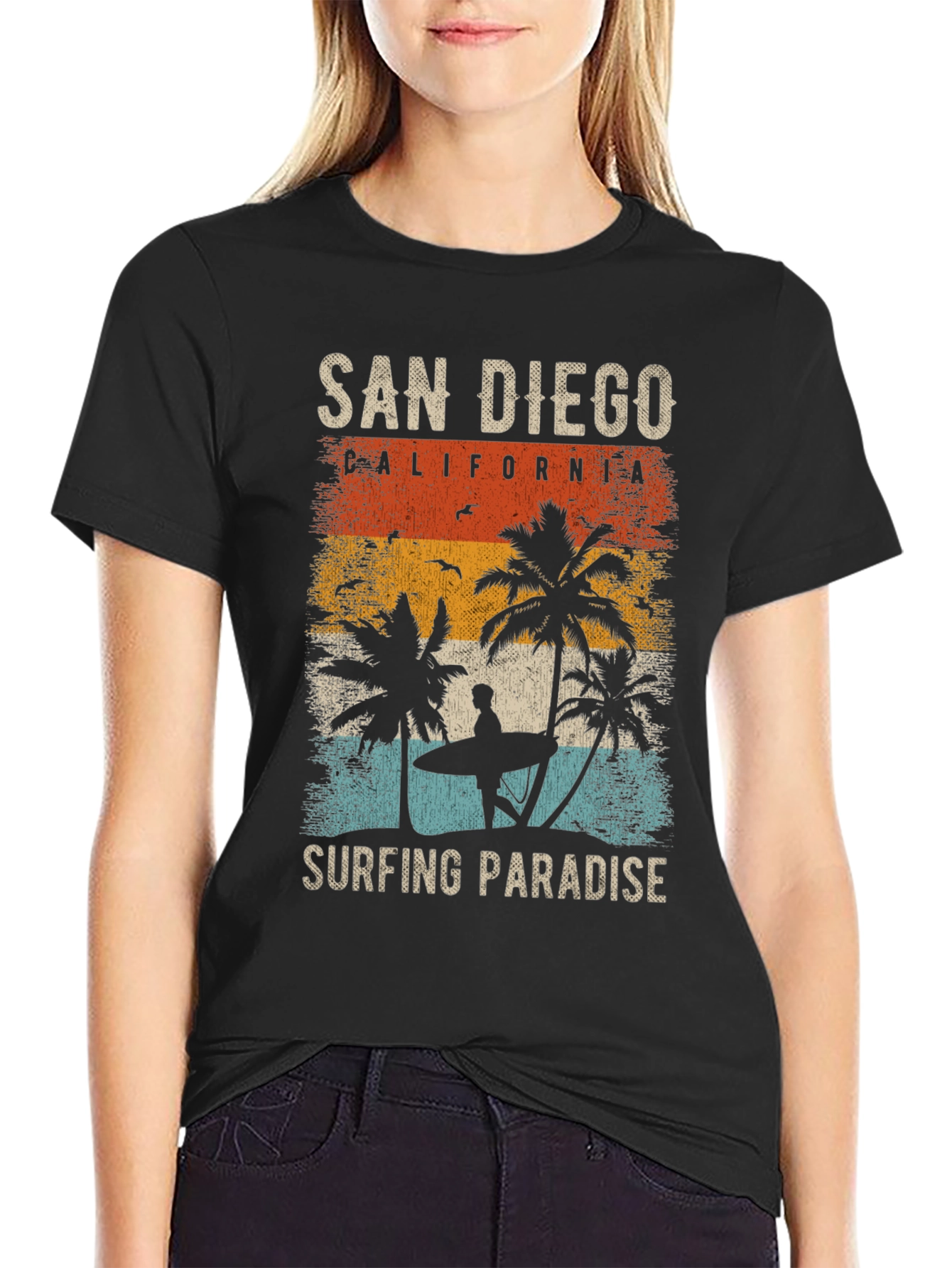 San Diego Surfing Paradise Graphic Tee
